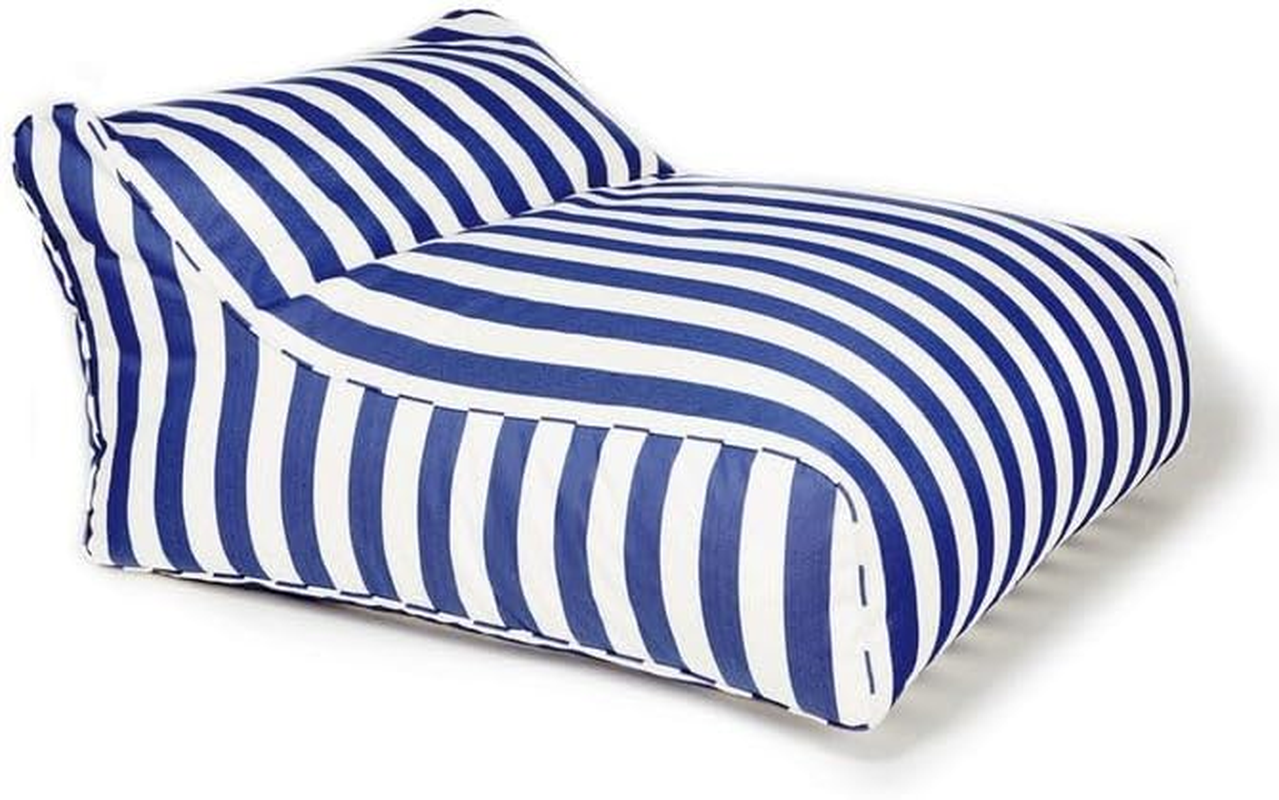 Billy Fresh Hang Out Outdoor Beanbag, 120 Cm Length X 110 Cm Width X 70 Cm Height, Blue/White Stripe image number 4