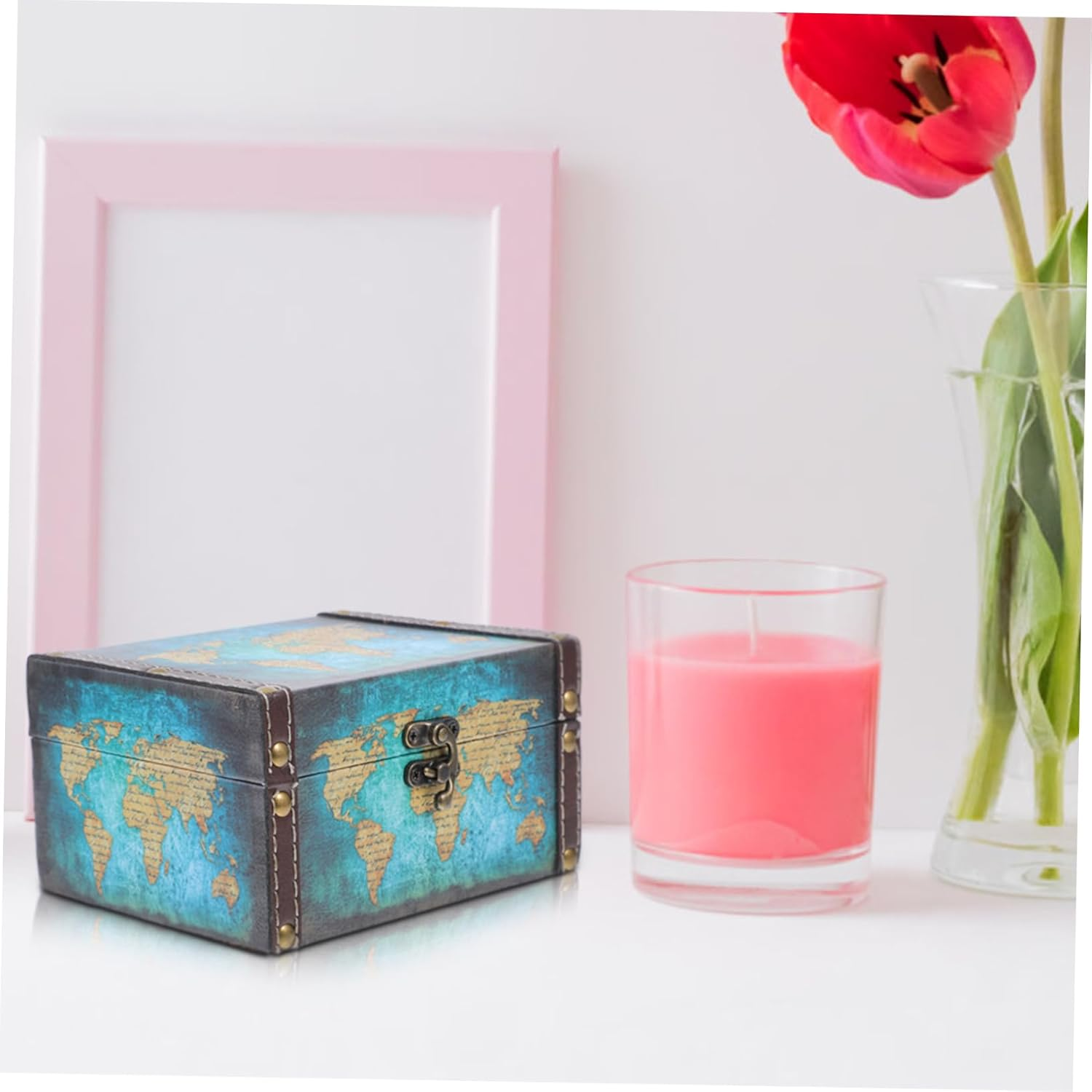 Pirate Storage Box Capacity Decorative Treasure Box for Boys and Girls Jewelry Toys Includes Lock image number 5