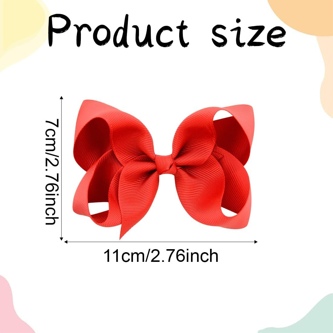 COYUN 6 Pieces Bow Hair Clips Ponytail Duck Bill Hair Bow for Kids Girls Women B image number 3