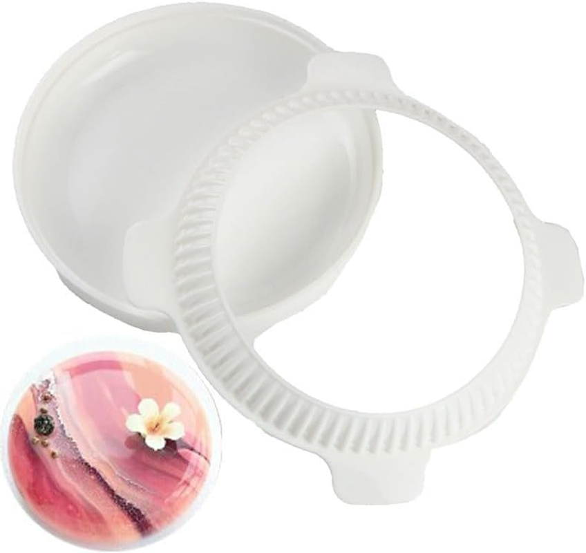Silicone Cakе Pan - 3D Silicone Cake Molds for Baking Cheesecake Pan Set Nonstick Cake Mousse Circle Molds for Chocolate Cake Molds - round Cake Pans Cake Pans Set (White, One Size)