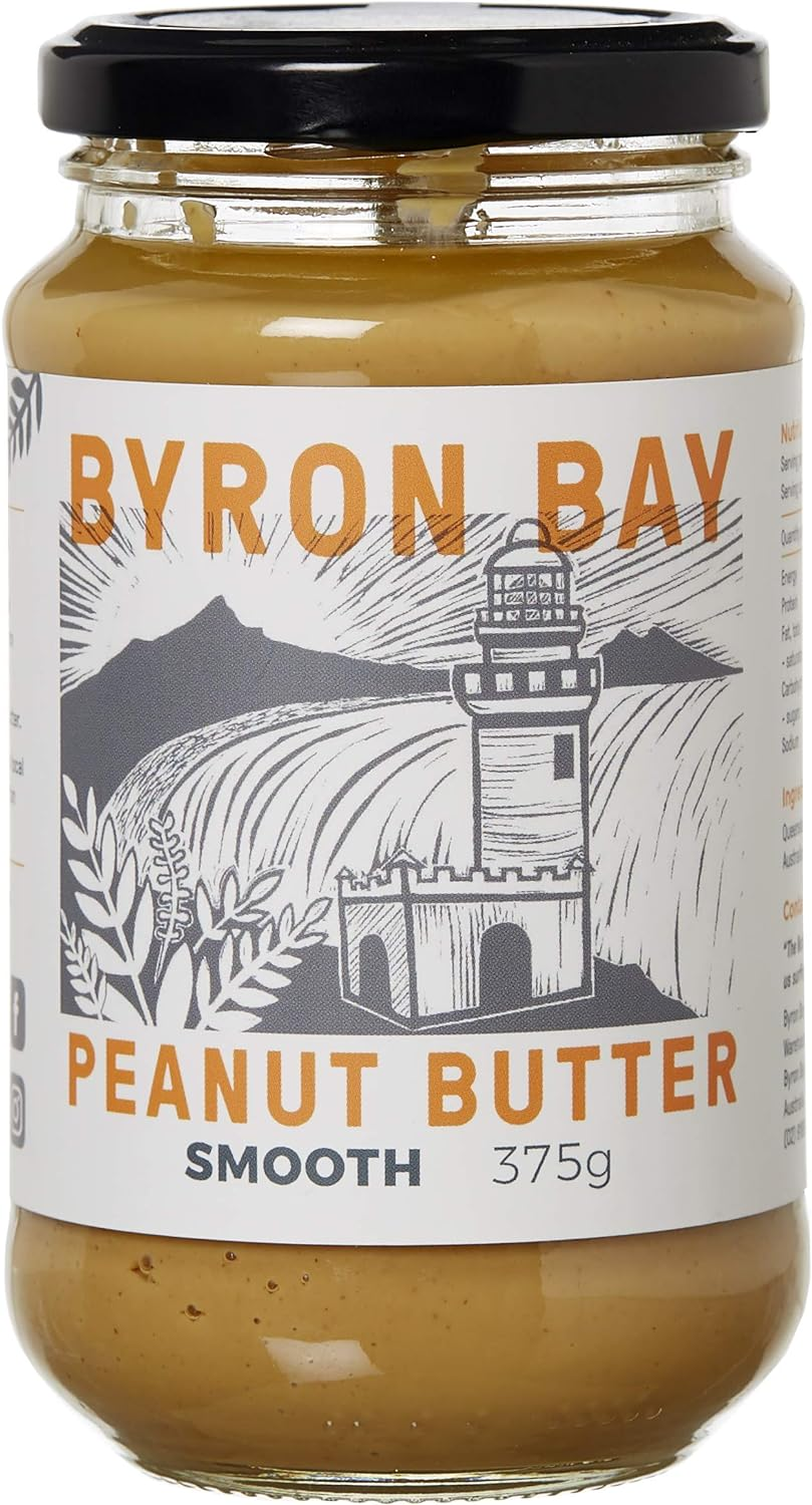 Byron Bay Peanut Butter Smooth Unsalted G/F 375G
