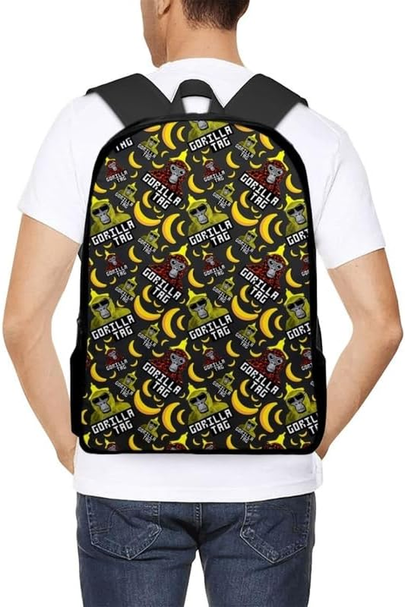 3Pcs Anime Gorilla Backpack Set,16In 3D Printed Cartoon School Bags for Elementary and Middle School Students and Game Fans Teens Birthday Gift. - C image number 5