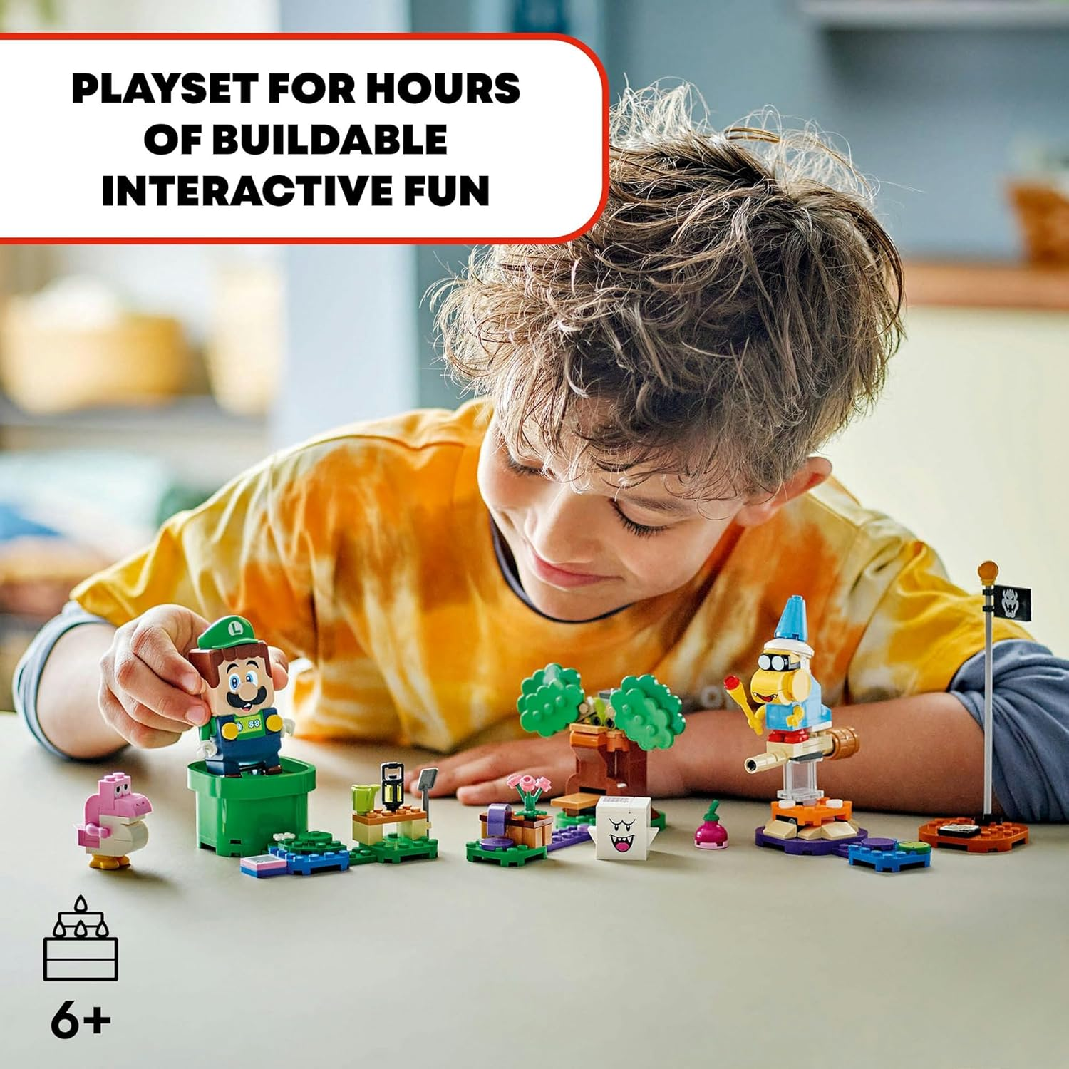 LEGO Super Mario Adventures with Interactive Luigi Toy for 6 plus Year Old Boys & Girls, Building Set with a Pink Baby Yoshi Figure, Creative Kids' Toys for Gaming Fans 71440 image number 4