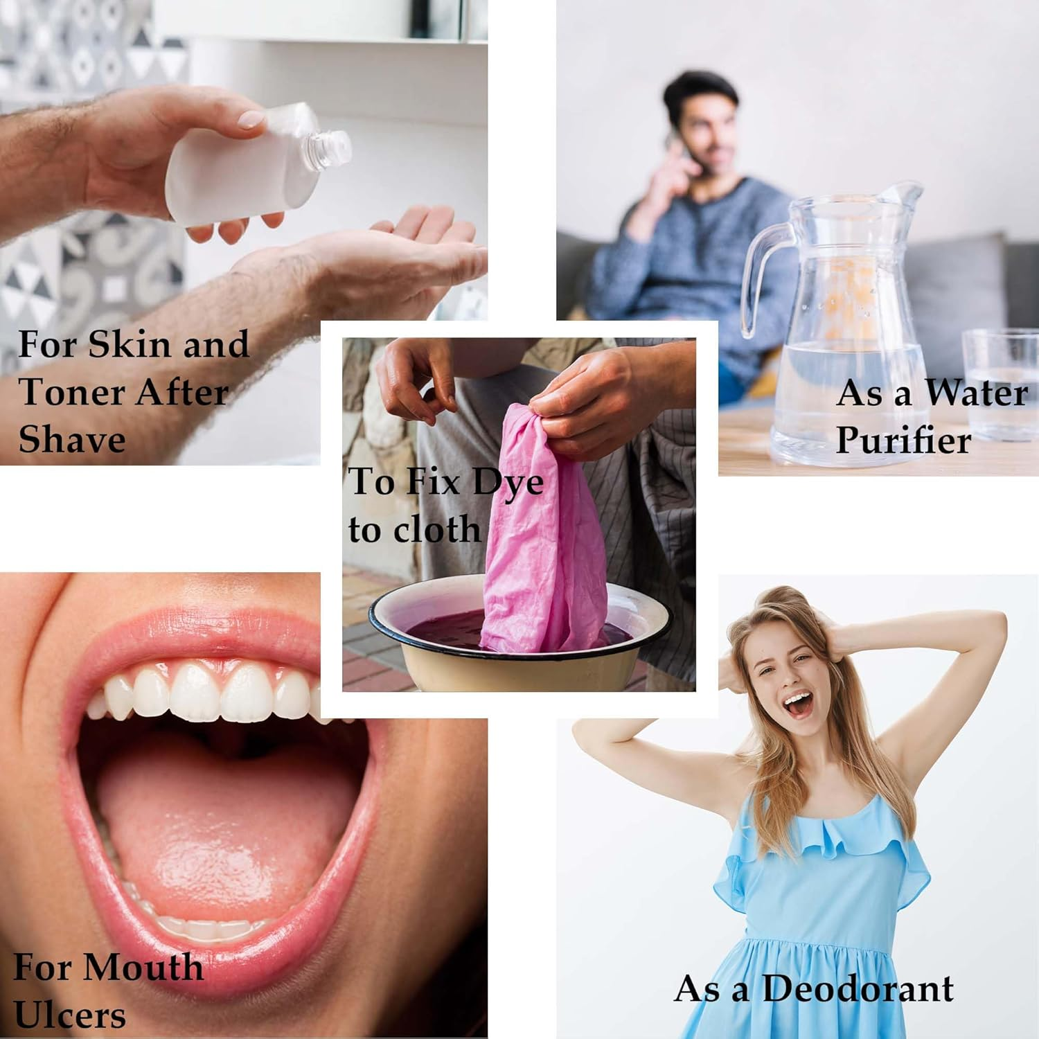 Purified Alum Powder (Phitkari) by Mi Nature | 100G(3.5 Oz)| 100% Only Alum Powder | Nothing Added image number 6