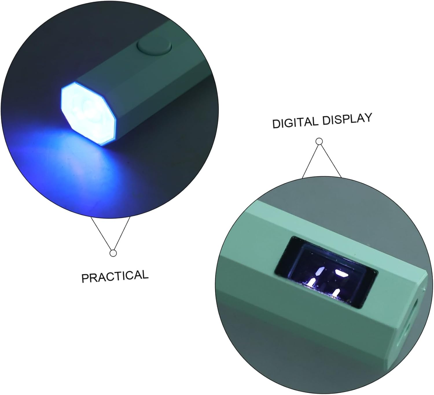 Vaguelly Portable Mini Uv Nail Lamp Cordless Rechargeable Handheld Gel Nails Dryer with LCD Display for Home DIY and Professional Salon Use image number 5