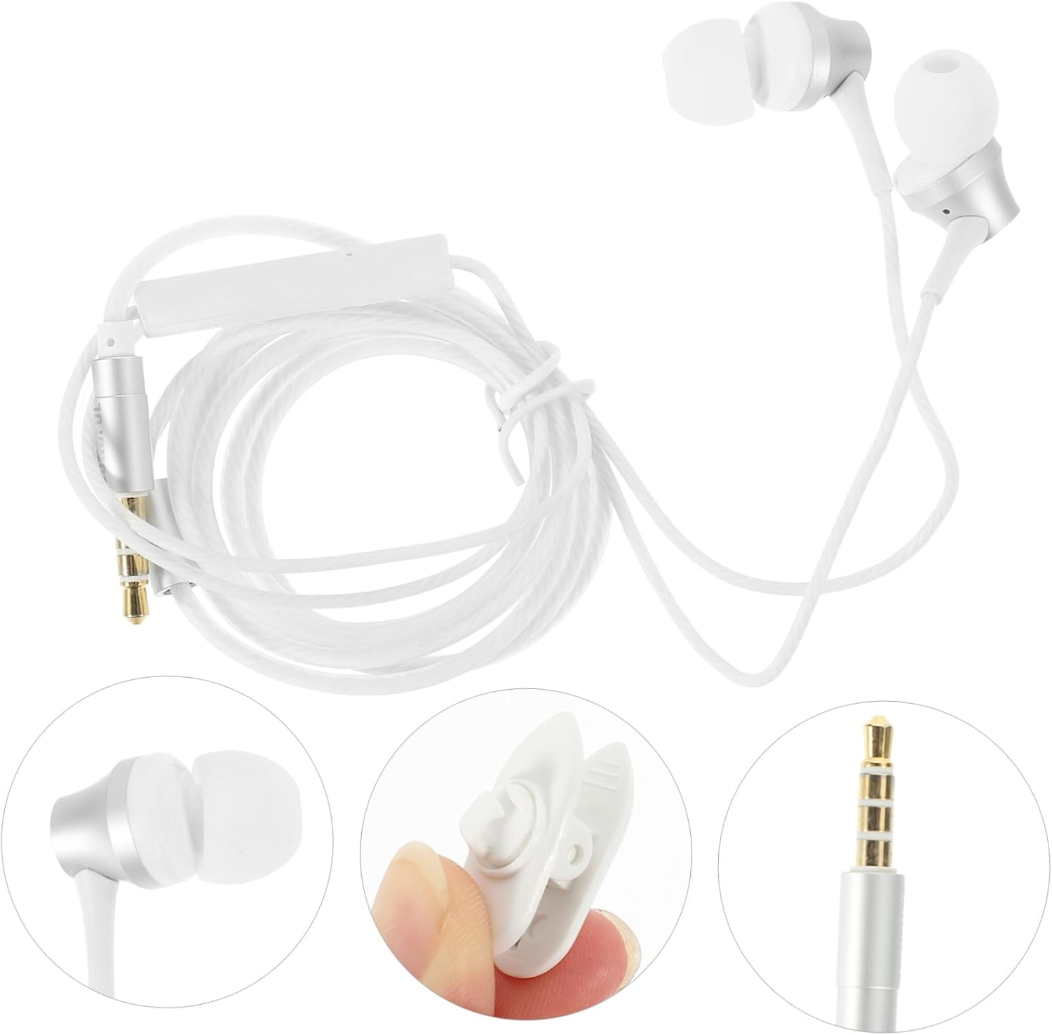 GARIOUANS Ergonomic In-Ear Earbud Headphones Wired Jack for Phone Tablet Laptop Comfortable Fit with Sound Isolation and Long Wear Design Random Color