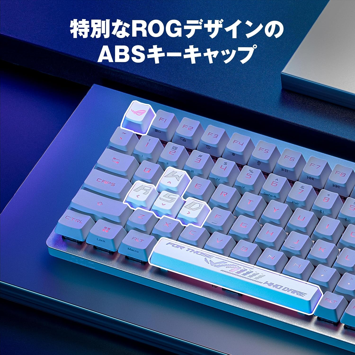 ASUS ROG Strix Scope II 96 RX Wireless Gaming Keyboard White / 96% Layout/Optical Key Switch / 2.4Ghz Wireless/Usb Connectivity/Bluetooth/Multi-Function Control/Quiet Foam / 3 Levels Of