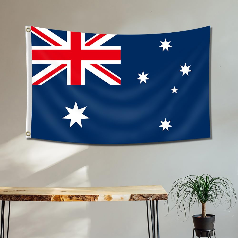 Australian Aussie Flag Australia Day Heavy Duty Outdoor 3X5 Ft Australian National Flags (Blue) - Blue image number 3