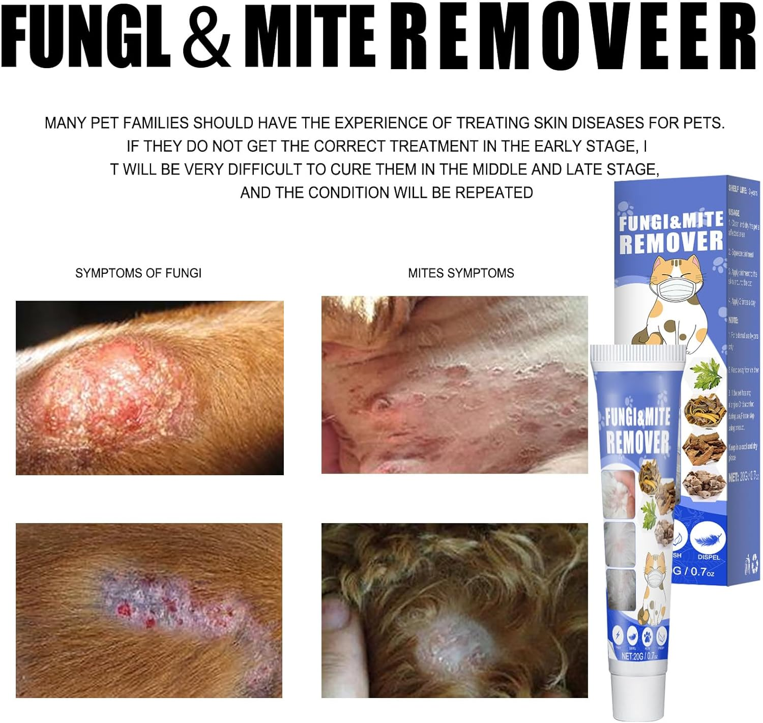 Pet Mite Repellent Cream, Pet Mite Repellent Cream, anti Mites for Dogs, Dog Mite Remover, Pet Mite Repellent Cream, Grass Mites Economy Set for Dogs, Safe Solution for Dogs image number 1