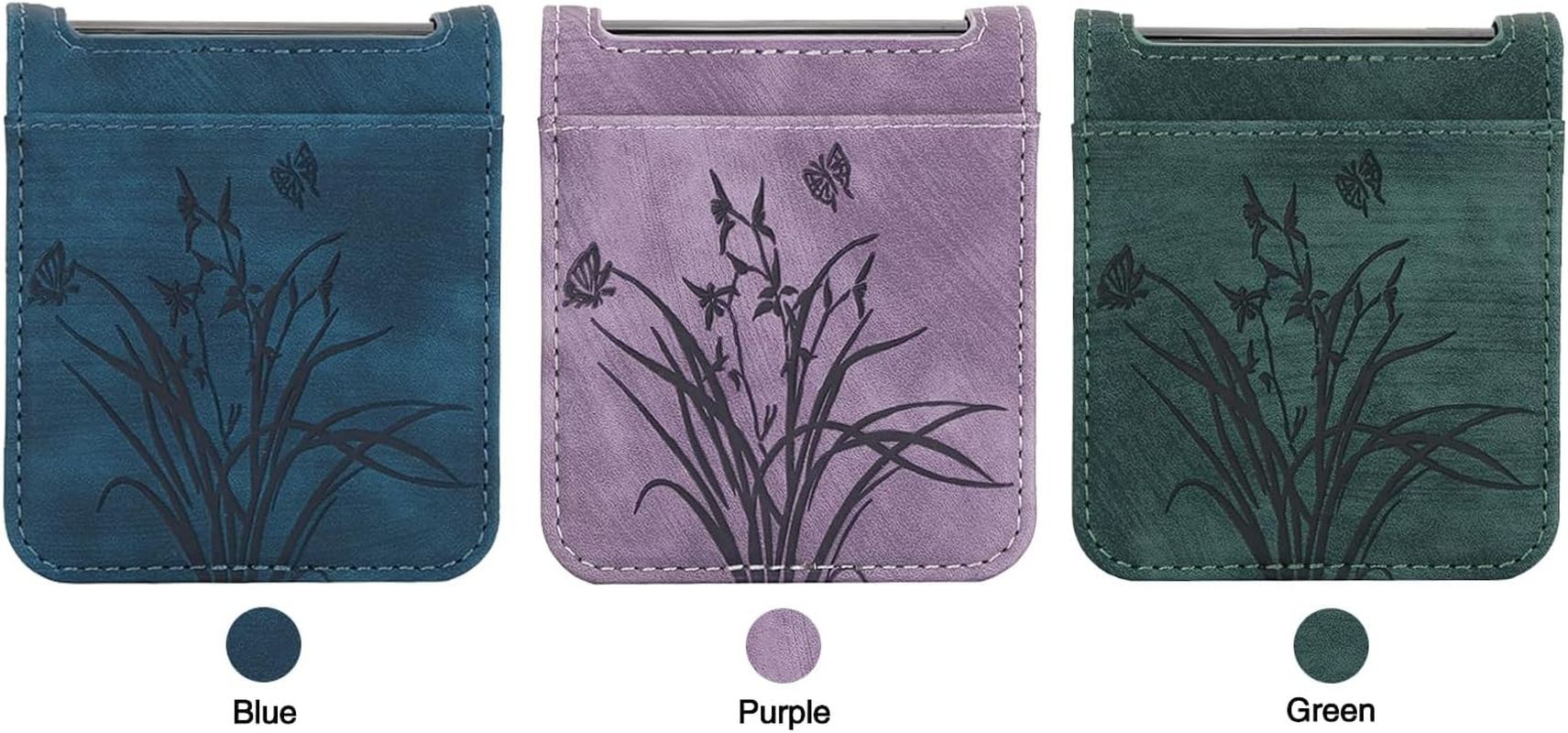 KQXG Case for Samsung Galaxy Z Flip 7 Fe/Samsung Galaxy Z Flip 6 - Shockproof Protective Case, Mobile Phone Case Made of Synthetic Leather, PC Inner - Blue image number 6