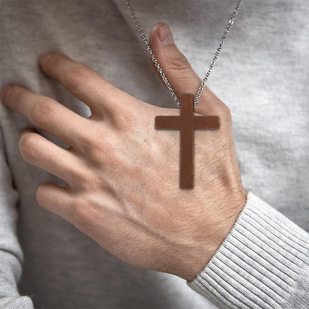 100 Pieces Wooden Cross, 1.2X1.75 in Small Crosses for Crafts, Pocket Crosses in Bulk, Mini Cross with Small Hole, Pendant for Crafting Projects, Party Decorations image number 1