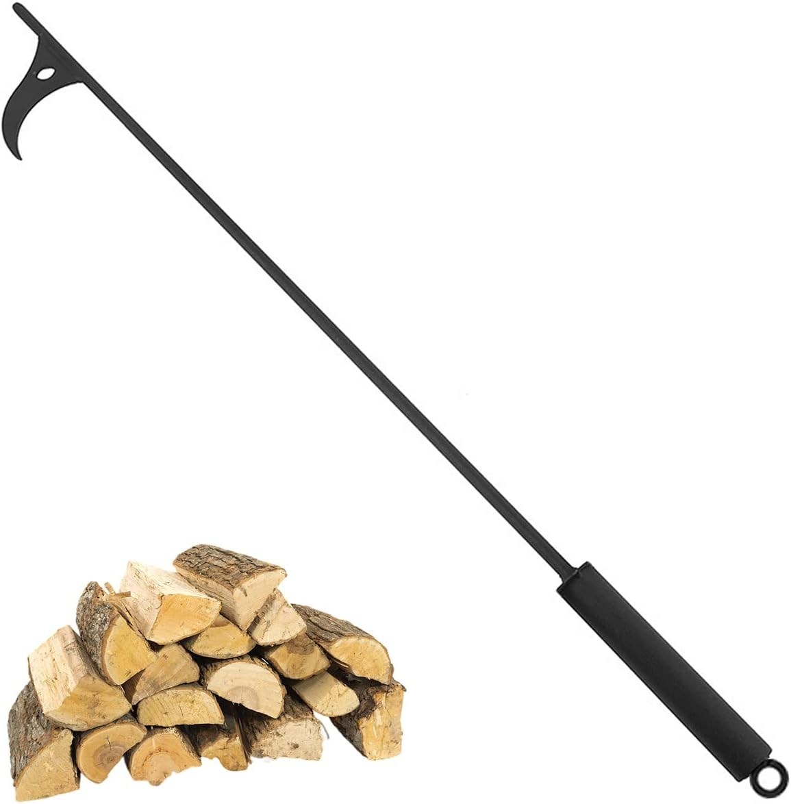 Fire Pit Poker 40-Inch Extra Long Heavy Duty Wrought Steel Fire Poker Solid Steel Campfire Poker Black Fire Poker Stick Portable Outdoor Fire Poker for Fireplace Camping Fire Stove Hiking \ image number 3