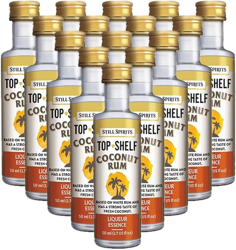 Coconut Rum Liqueur Essence - Still Spirits Top Shelf Range - Good Dog Homebrew Multi Packs - Bulk Buy & Save! (20-Pack)