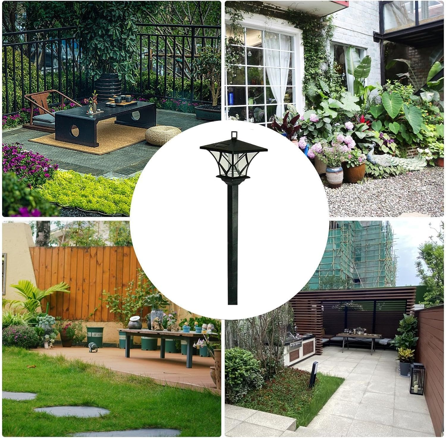 Decorative Solar Lamp | Weatherproof Solar Post Lights | Eco Friendly Solar Lamp Post Outdoor Garden, Versatile Garden Vintage Light 150X17X17Cm for Patio 1 Pack image number 1
