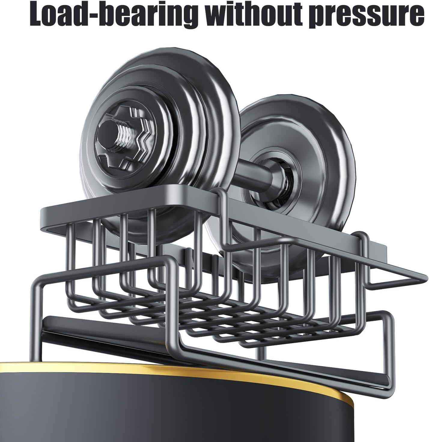 Stainless Steel Sink Organizer with Removable Storage, Drain Pan and Pipe for Kitchen and Bathroom (Gray) image number 3