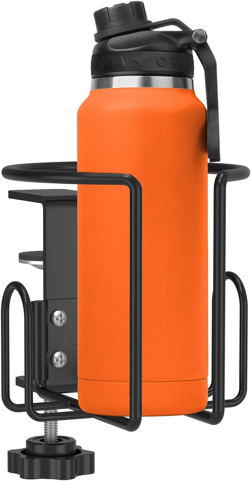 Desk Cup Holder, Clamp on Cup Holder with Adjustable Side Opening Metal Iron Versatile Easy to Install Clip on for Home Office Dormitory Use image number 5