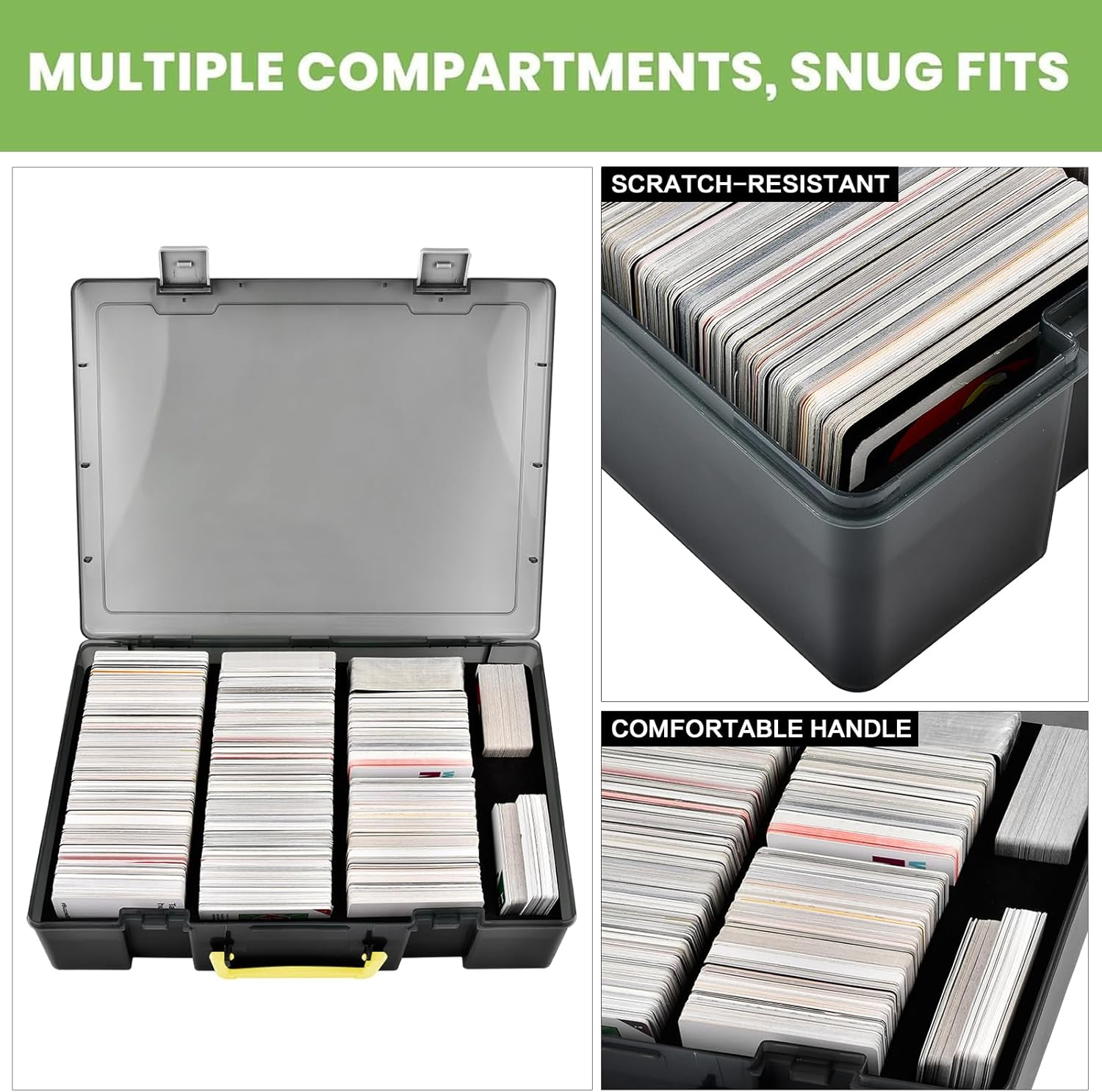 ALKOO 2200+ Card Case Holder, C.A.H/MTG Deck Box Organizer Storage Compatible with Cards against Humanity/For Magic the Gathering/For Yugioh/For Topps Baseball & All Expansions image number 6