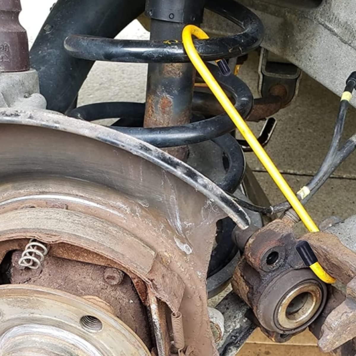 Shuoteng Automotive Brake Caliper Hooks with Rubber Tips, 4Pcs Brake Caliper Hangers Hooks for Automotive, S-Shape Brakes Caliper Hanger Hook with Rubber Tips for Bearing Axle image number 3