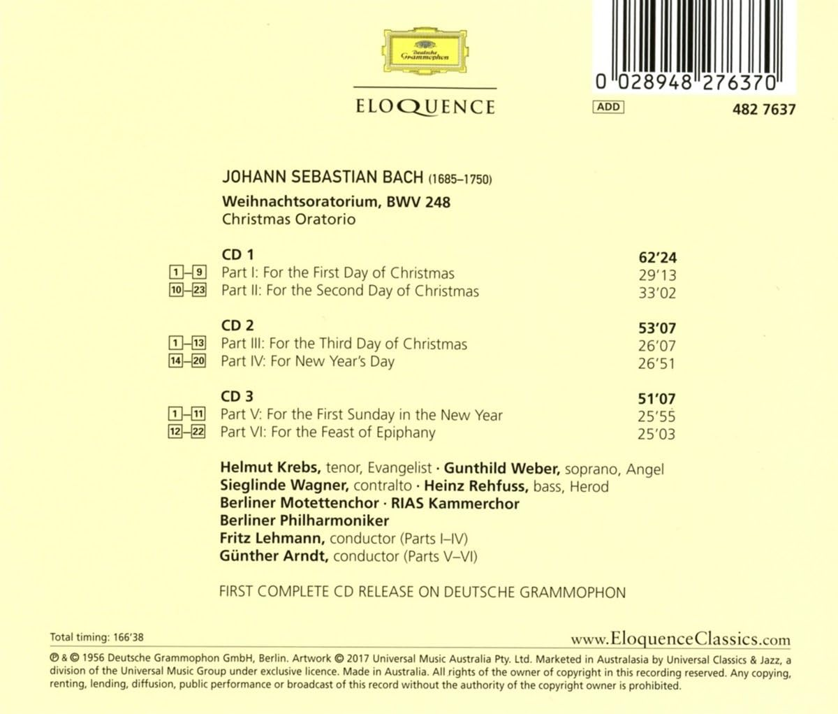 Bach, J.S.: Christmas Oratorio image number 1