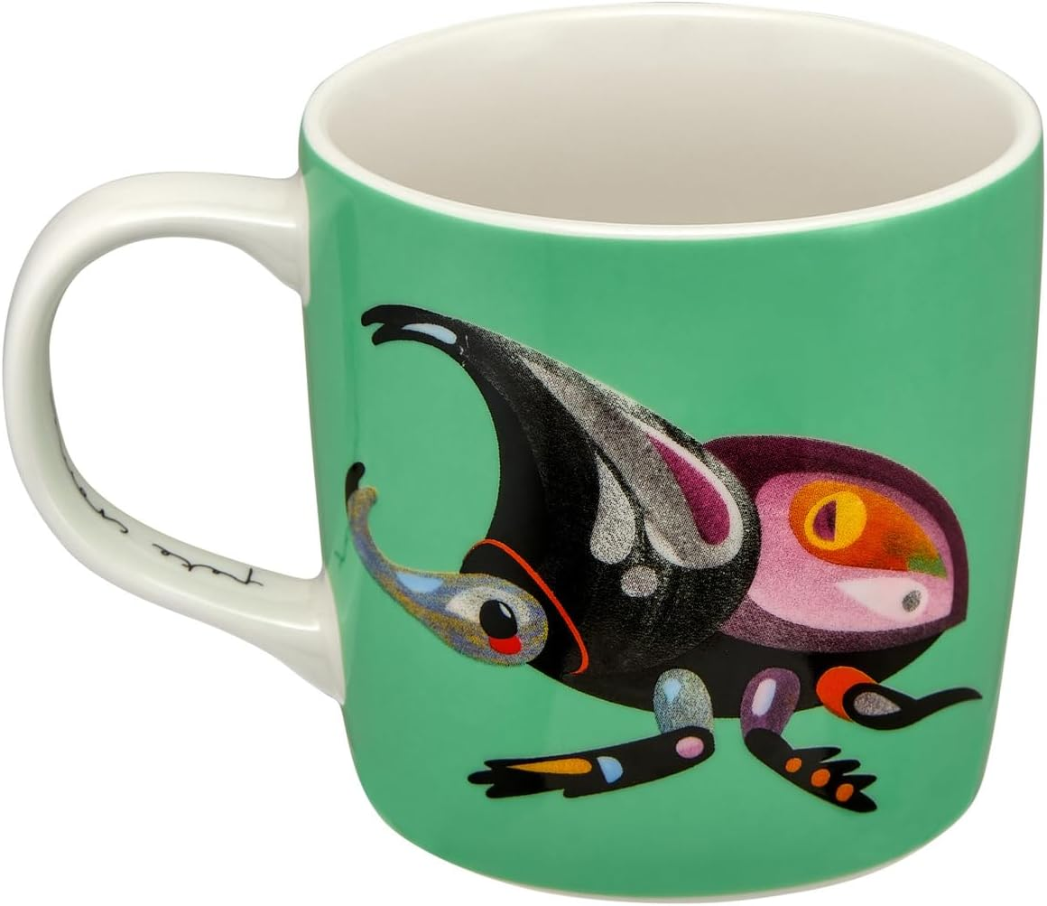 Maxwell & Williams Pete Cromer Garden Party Mug 370ML Rhino Beetle Gift Boxed image number 3