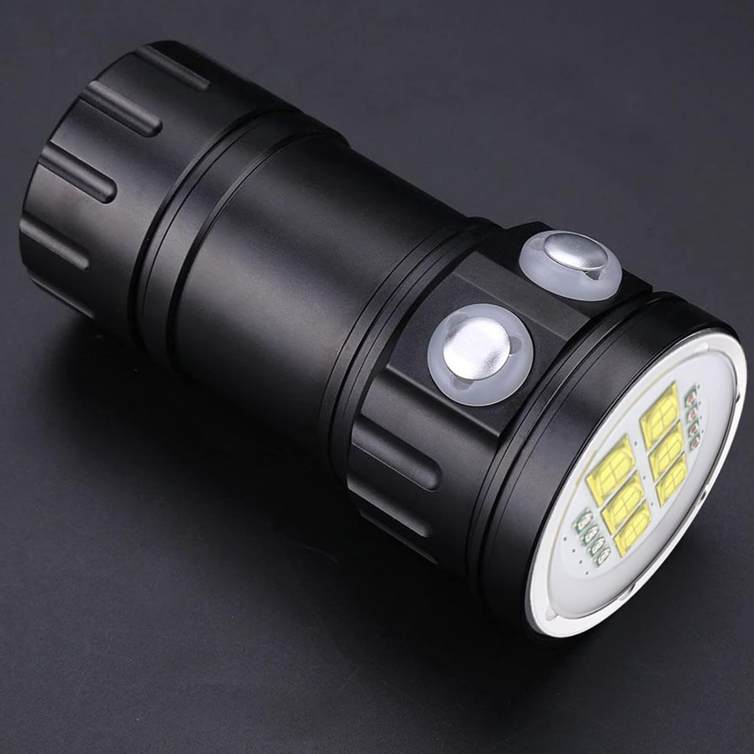 Diving Flashlight, 28800 IPX8 Dive Lights, 80M Underwater Waterproof Diving Torch Flashlight, LED Submersible Lights for under Water Sports, Fill Light Dive Photography image number 2
