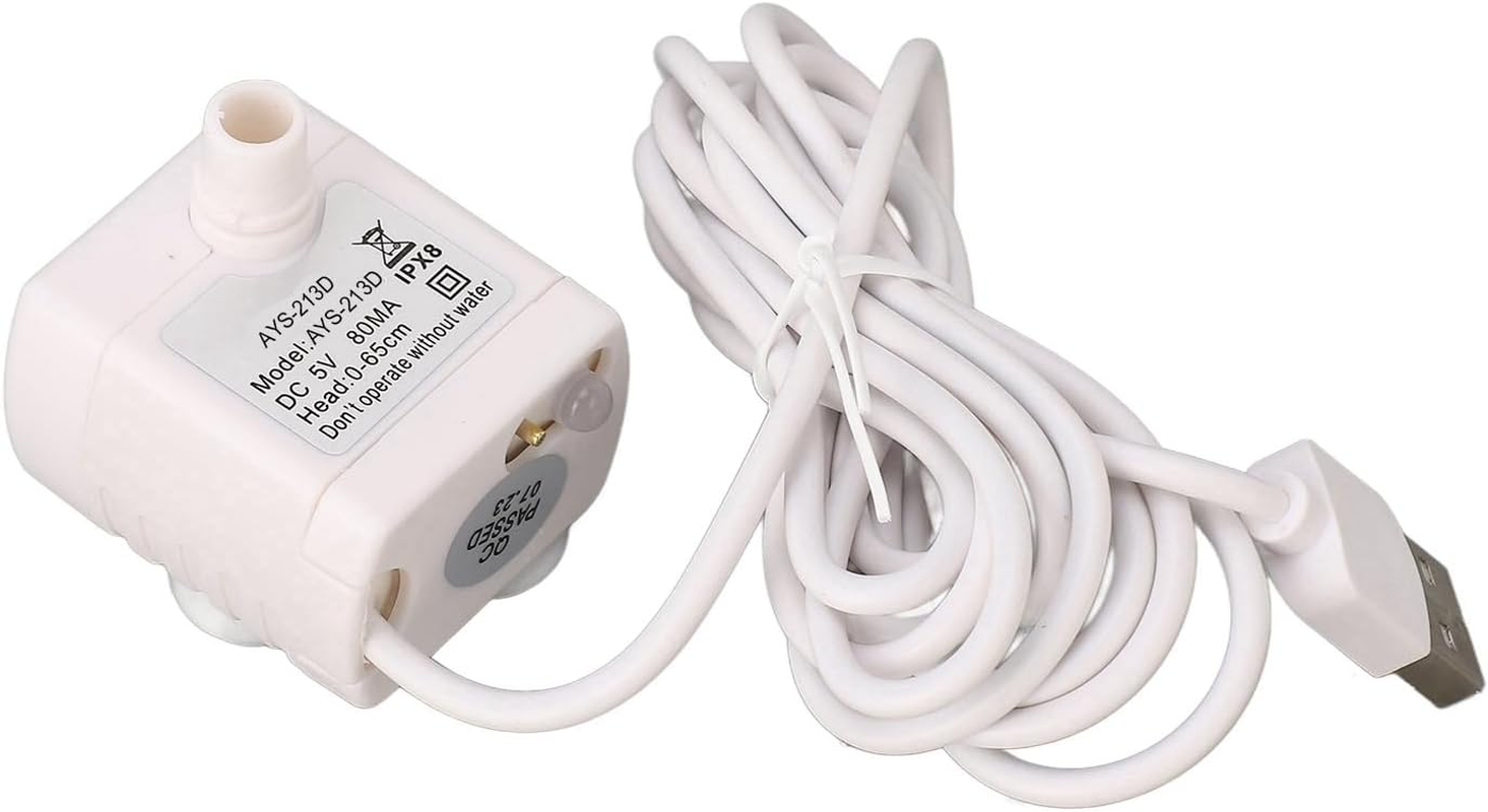 OVAQUIXI Cat Water Fountain Pump, Pet Water Dispenser Replacement Pump USB Powered DC Brushless Motor image number 3