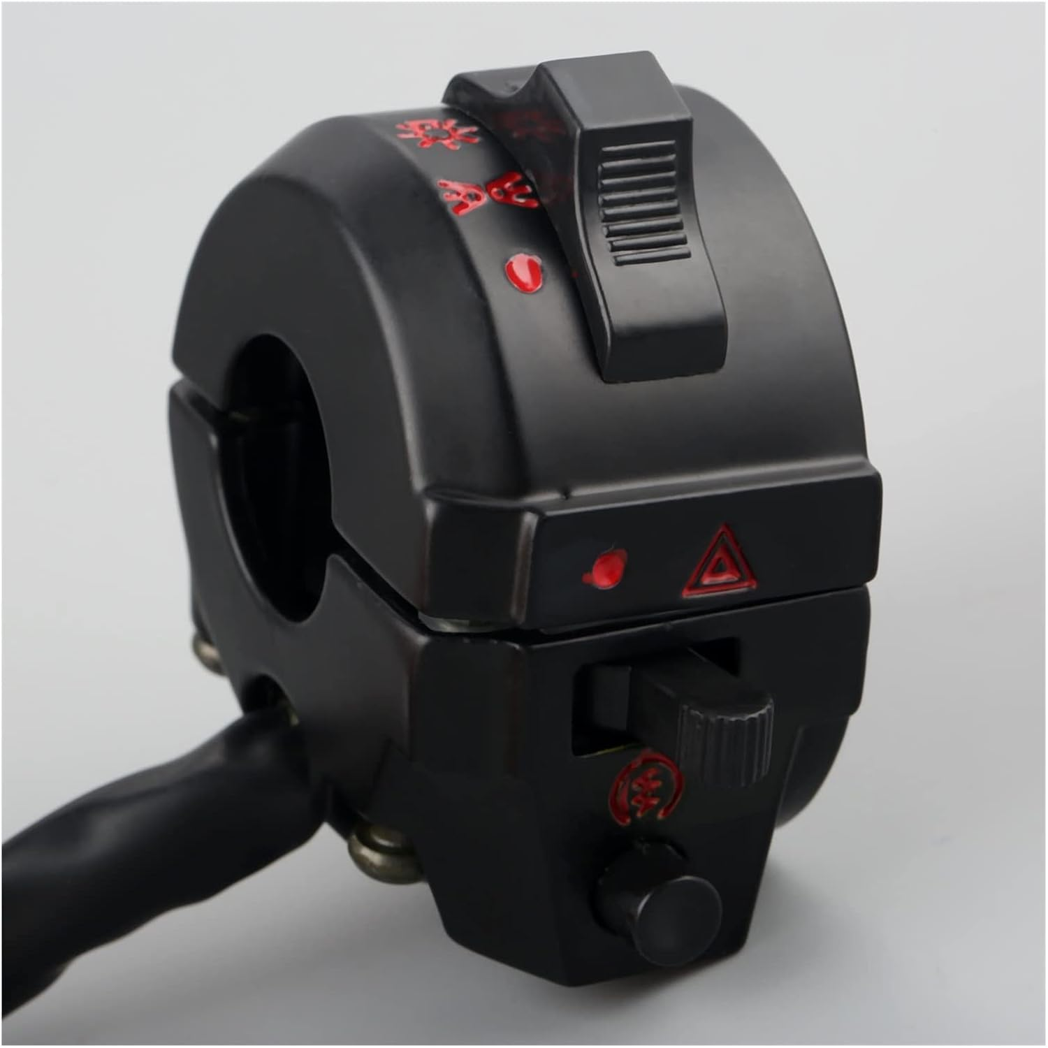 Meikel 2Pcs 7/8"" 22Mm Motorcycle Motorbike ATV Handlebar Left & Right Side Control Switch High/Low Beam Light Turn Signal Horn Switches image number 4