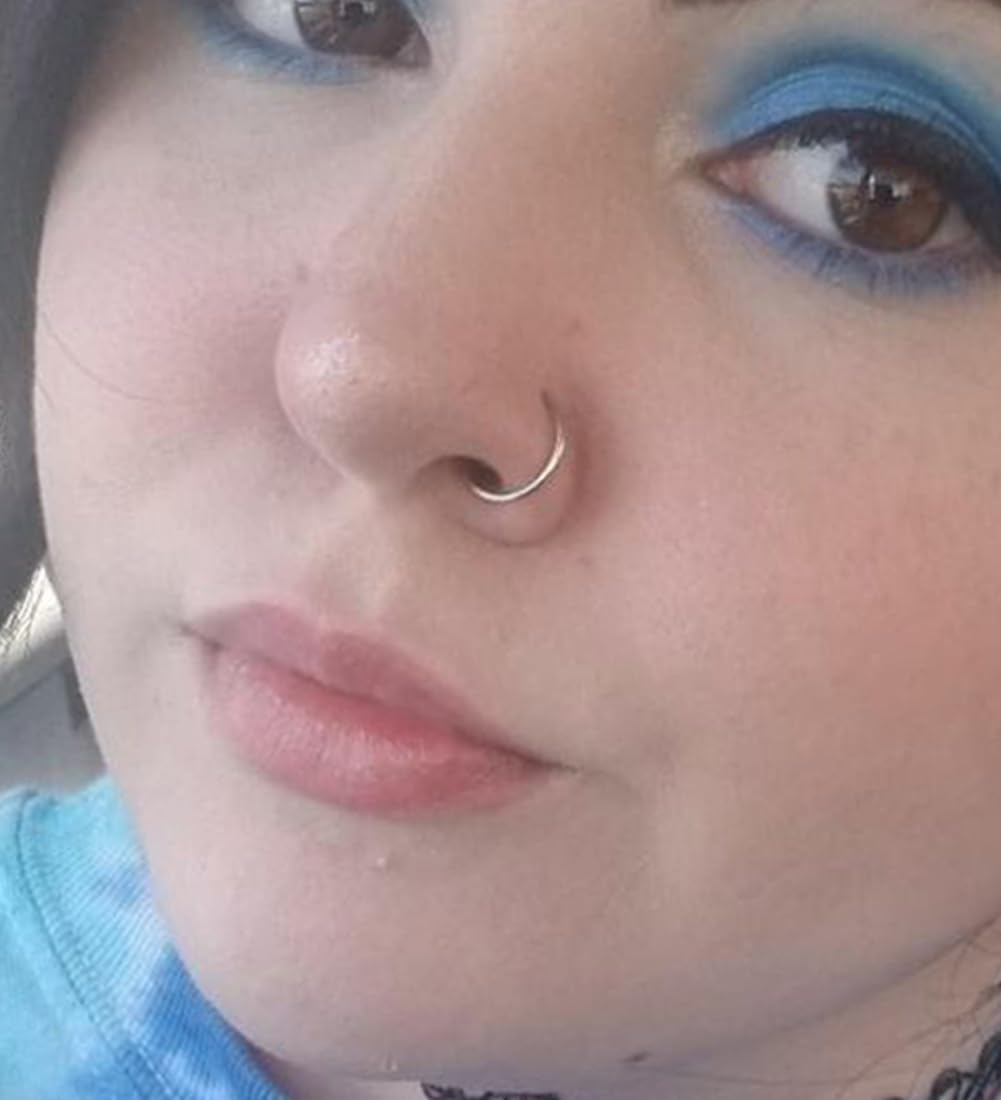 QWALIT Nose Piercing Kit Gold Nose Ring Piercing Kit Self Nose Piercing Kit at Home Nose Piercing Kit with Nose Rings Disposable Nose Piercing Gun Kit Nose Piercing Needle Kit Silver Nose Rings Hoops image number 3