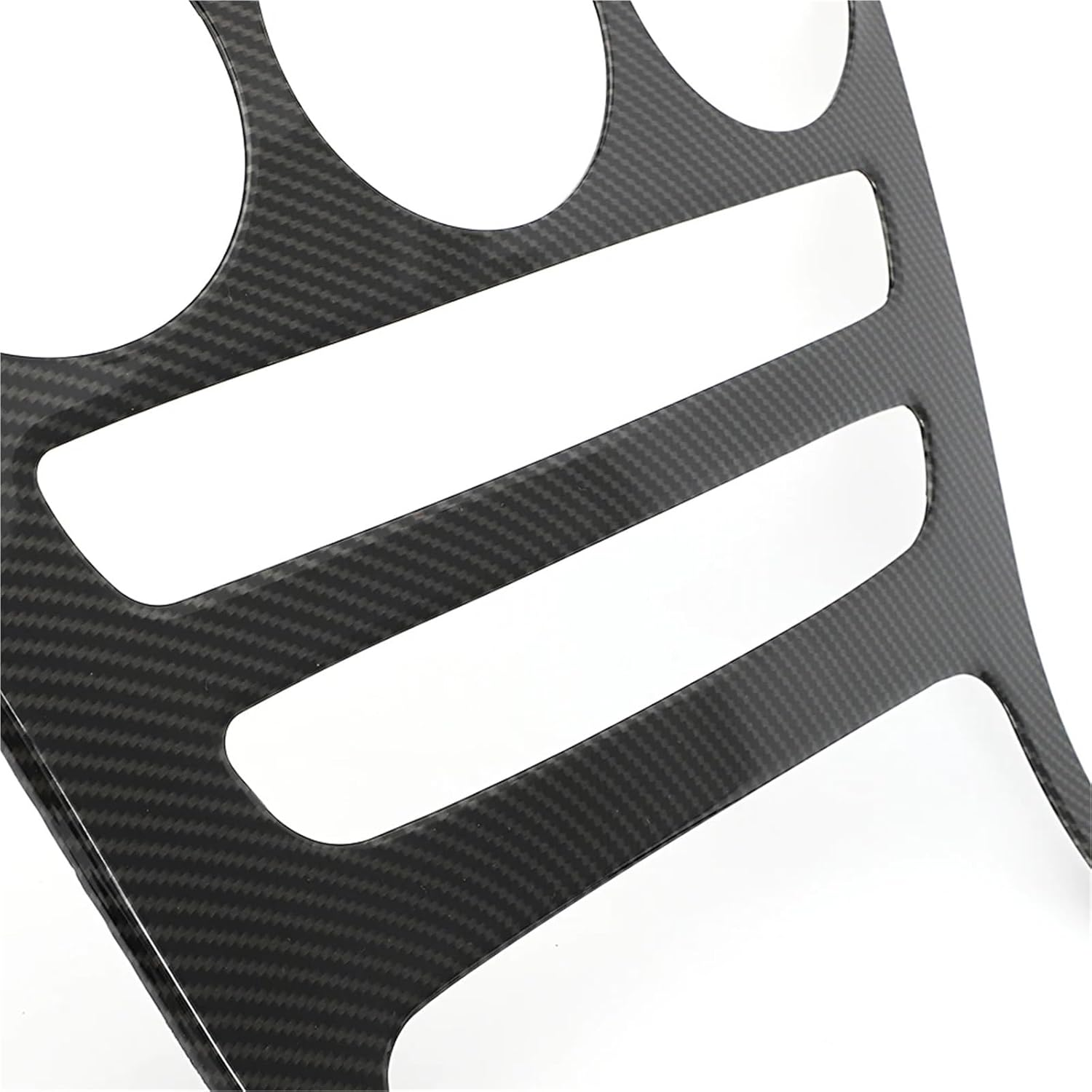 Carbon Fiber Gear Shift Panel Car Center Console Panel Decoration Cover Trim Fit for Mercedes Benz C-Class W205 C180L C200 C300 GLC X253 2015-18 Carbon(Without Clock) - Without Clock image number 5