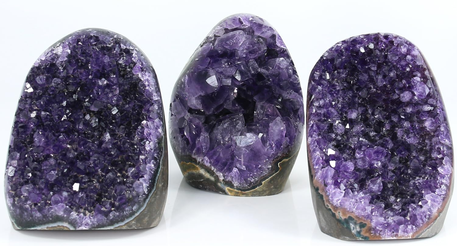 Amethyst Crystal Rock, Real Amethyst Stone, Amathesis Crystal Cluster Geode, Purple Crystals and Healing Stones, Amatista Piedra Natural, Cuarzos Originales De Energia Y Piedras, Columnar (500G) image number 5