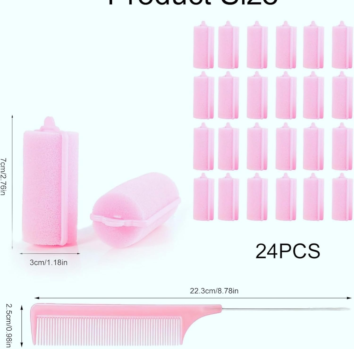 Perfect Your Styling - Pack of 25 Overnight Foam Curlers for Hair and Beard, No Heating Required, Excellent Quality and Reusable image number 6