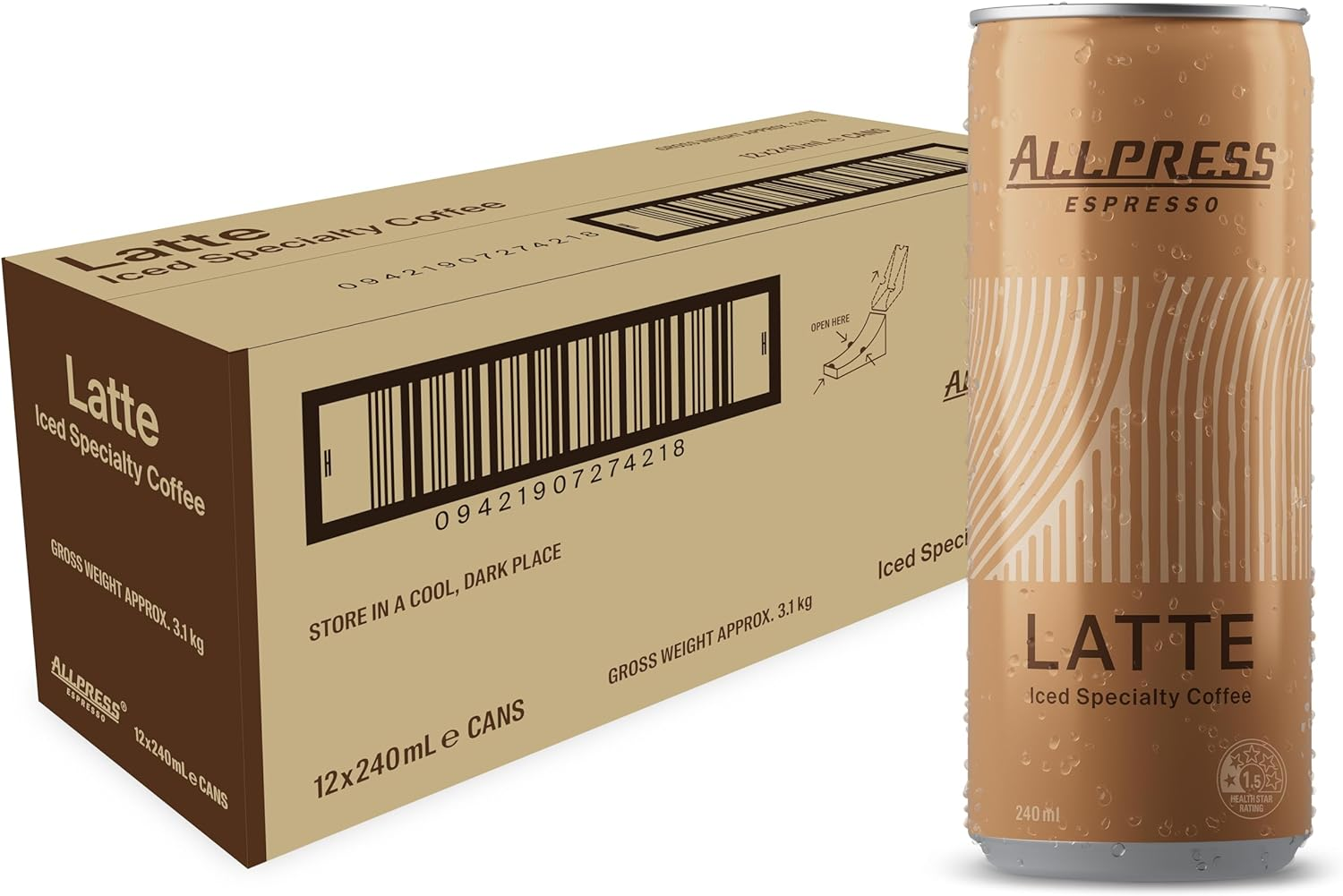 Allpress Espresso Latte Iced Speciality Coffee 240 Ml (Pack of 12) image number 4