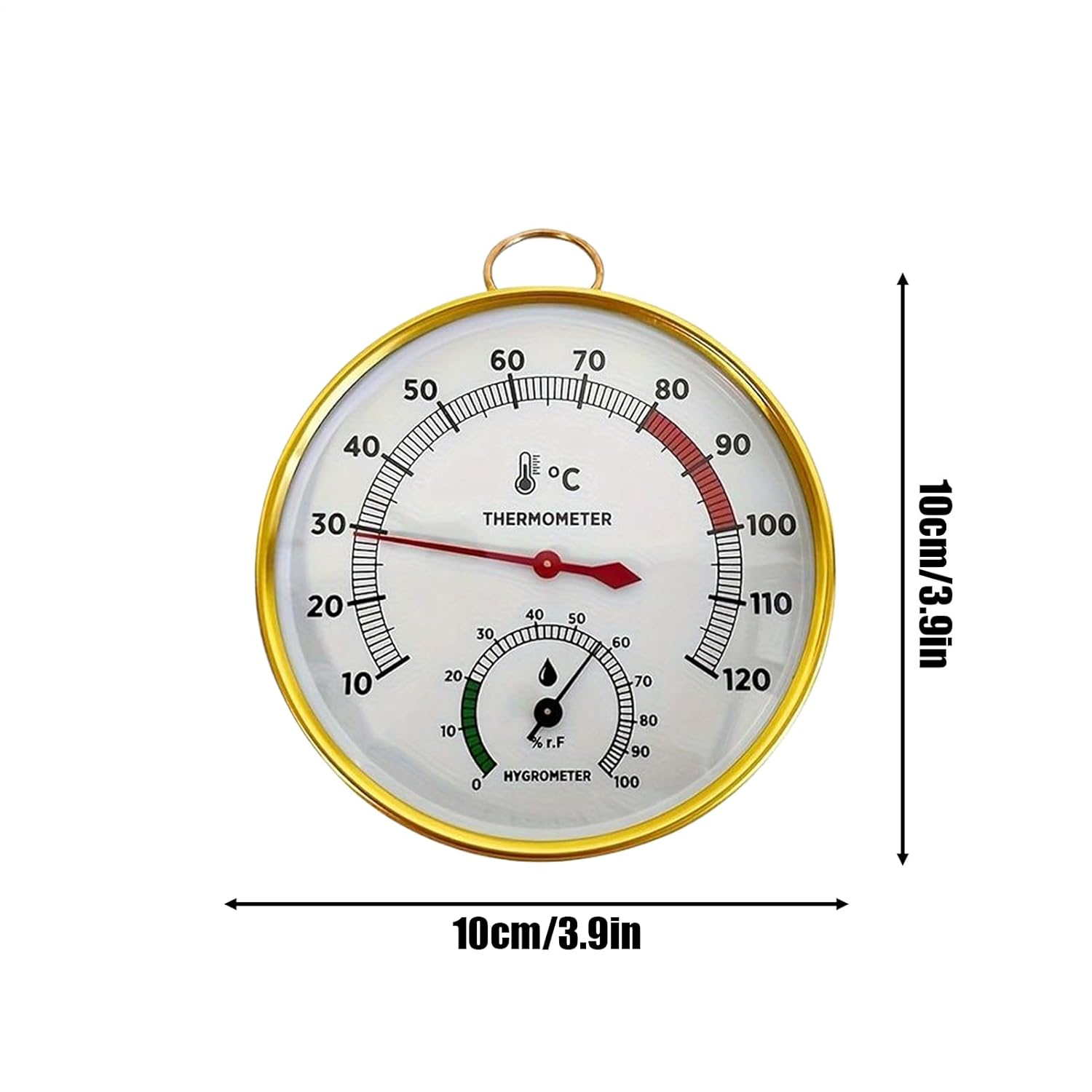 Sauna Temperature Gauge &ndash; Portable Temperature Humidity Monitor, Durable Hydrothermograph Meter | for Indoor Sauna Home Bathroom Shower Swimming Pool Steam Room Spa Relaxation image number 5