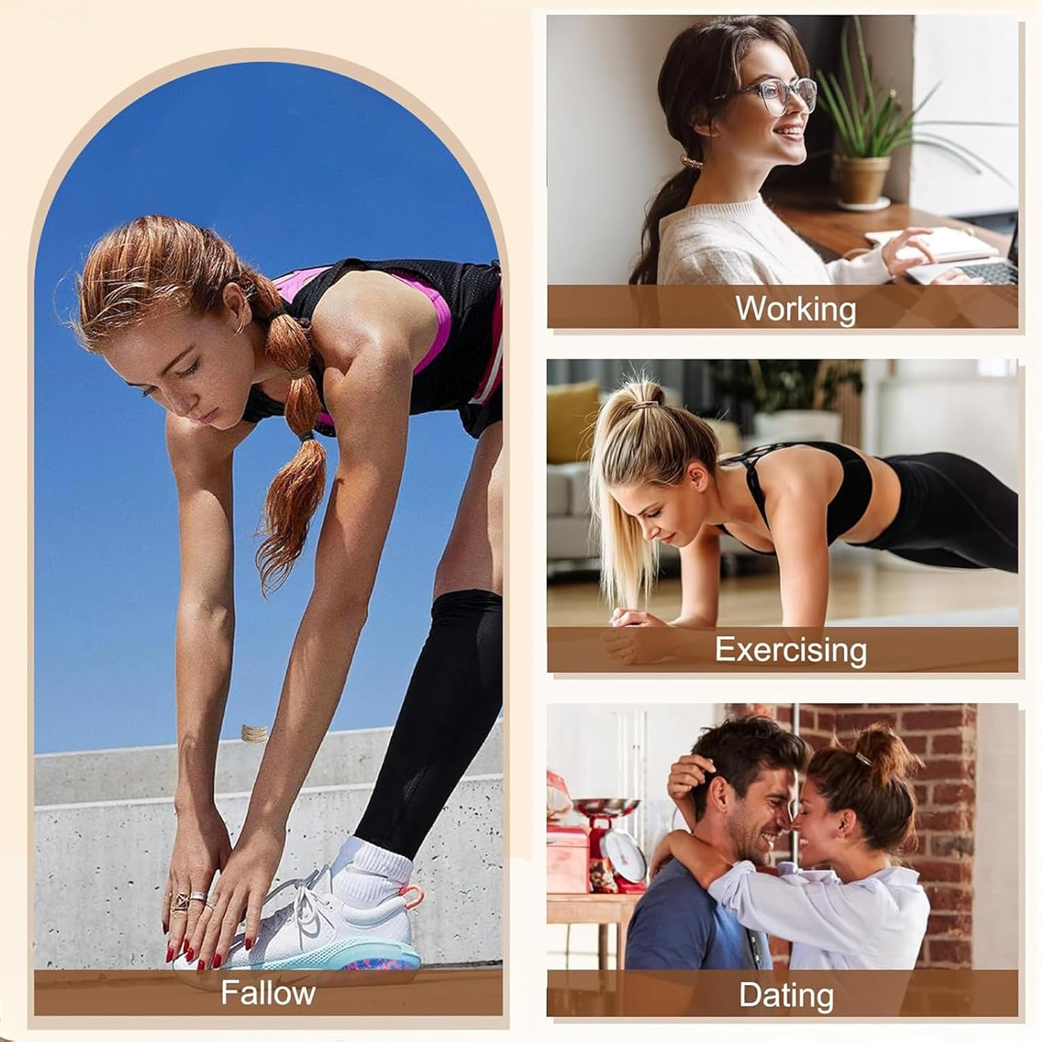 Zurligi 28 Pcs Boho Hair Ties, Hair Tie Bracelets for Women and Girls, 7 Styles 10 Colors No Damage Ponytail Holders for Thick/Medium/Long Hair image number 1