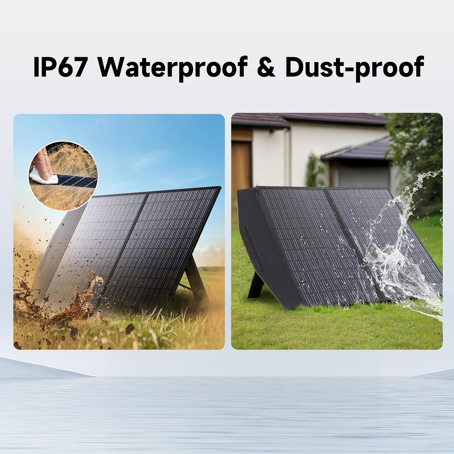 ALLPOWERS Portable Solar Panel 100W, Foldable Solar Charger SP027 IP66 with Adjustable Kickstands, 23% Efficiency Monocrystalline Module, 17.8V Output for Solar Generator Camping Balcony RV off Grid image number 4