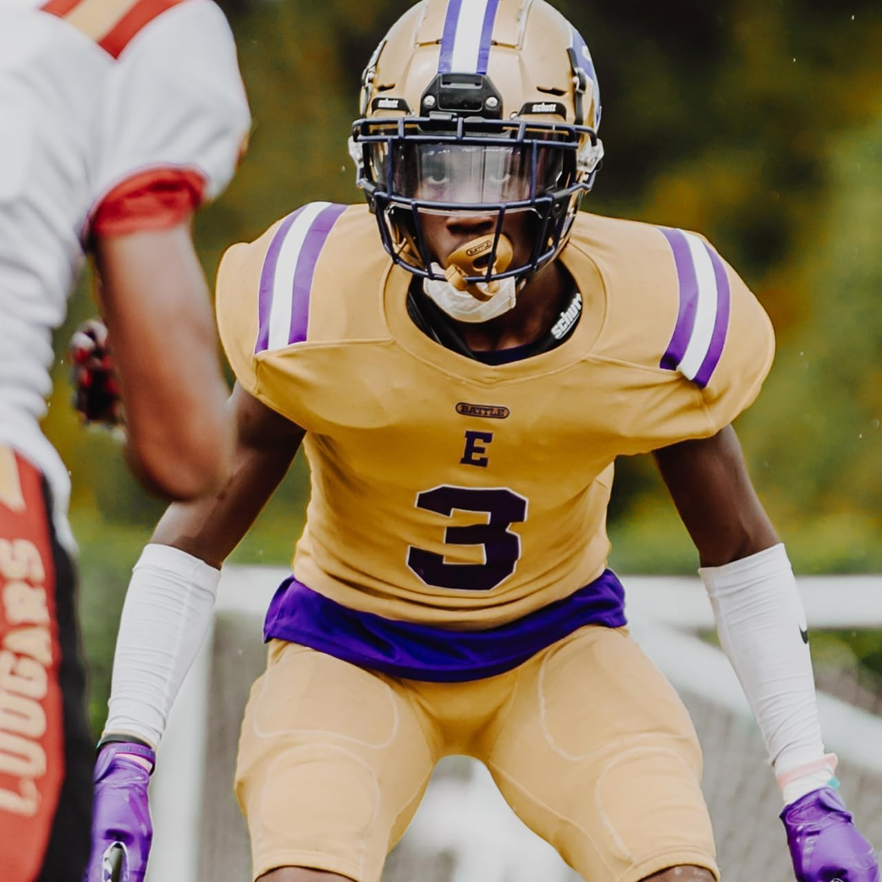 Battle Oxygen Lip Protector Mouthguard with Connected Strap - Neon Yellow image number 3