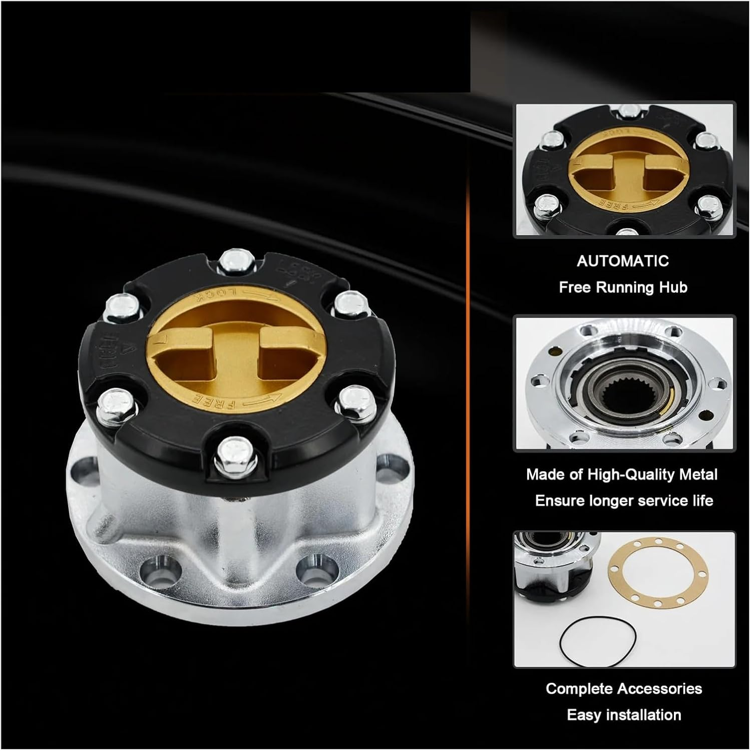 VMDWAQ Fit for Suzuki Samurai SJ413 Mechanical Hubs Free Wheel Locking Hubs Vitara Jimny SJ410 X90 4381060A00 26 Spline image number 2