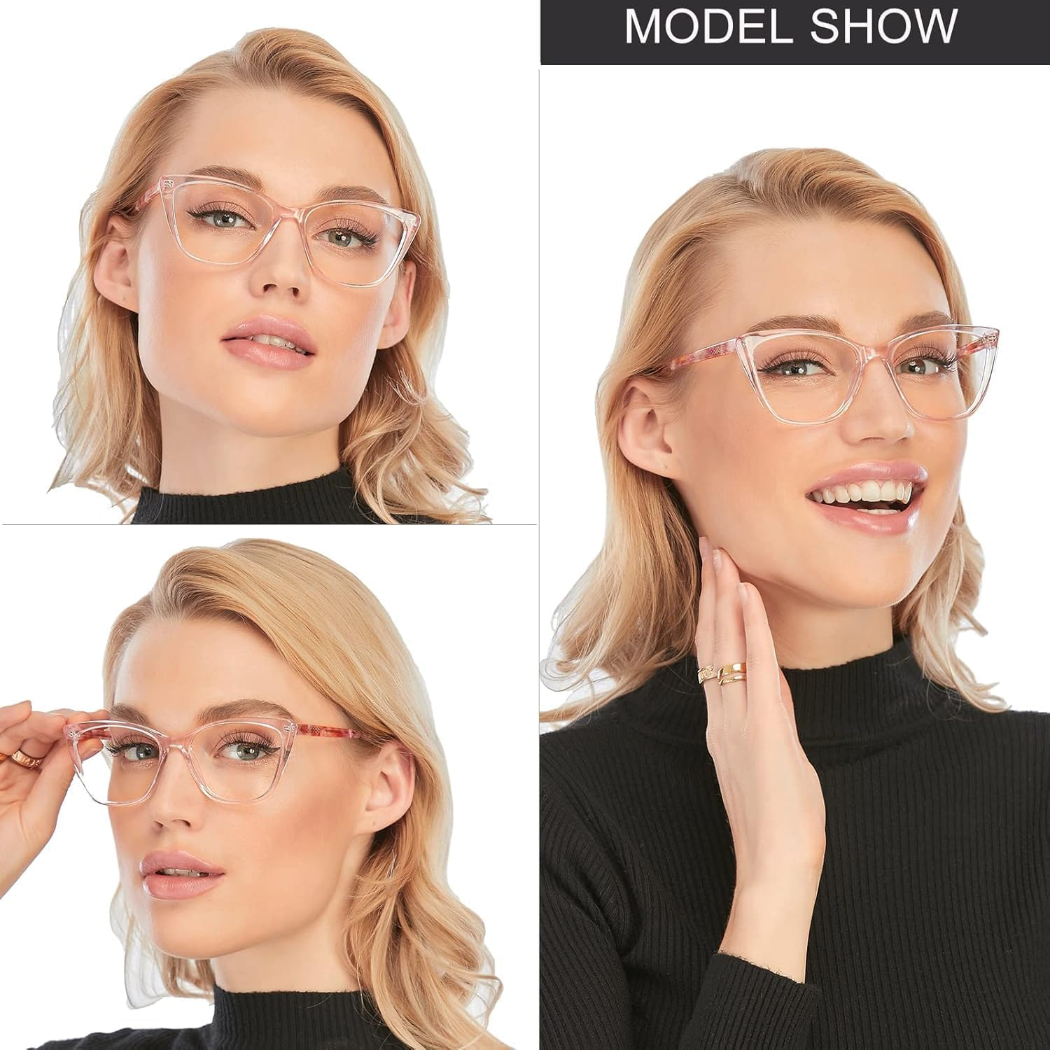 AEEGO Reading Glasses, Eyeglasses, Lightweight Computer Reader to Prevent Eye Fatigue for Men/Women, Computer Eye Glasses Lightweight Readers with Spring Hinges