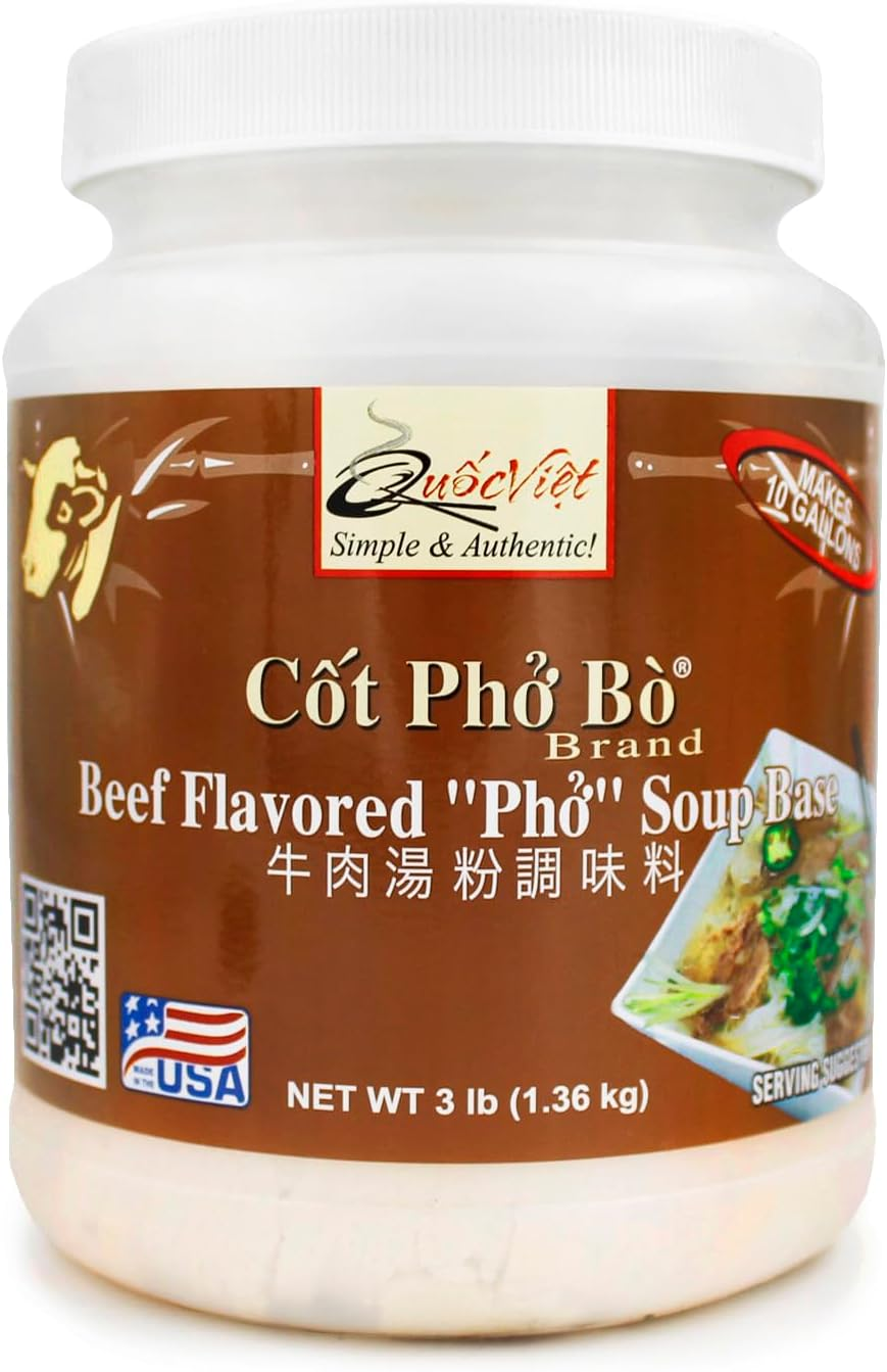 Quoc Viet Foods Beef Flavored "Pho" (Cot Pho Bo Brand) 3-Lb/1.36Kg image number 2