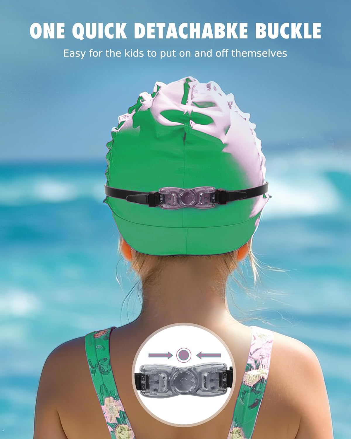 WACOOL Swim Goggles, Swimming Goggles No Leaking Full Protection Adult Men Women Youth (Kidsblackcolorpink) - Kids-Clearpinkblue image number 3