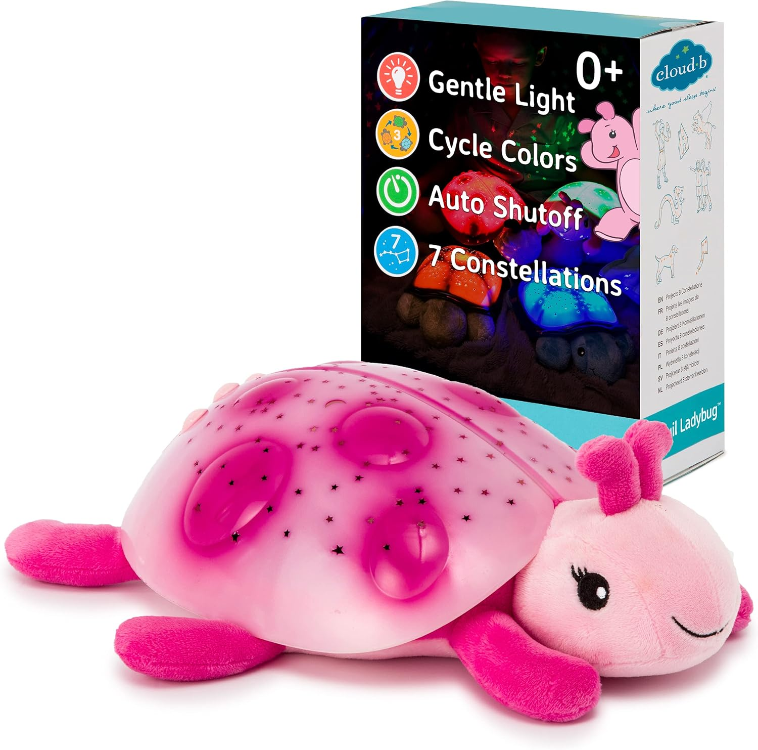 Cloud B Twinkling Twilight Turtle, Baby and Toddler Toys, Pink