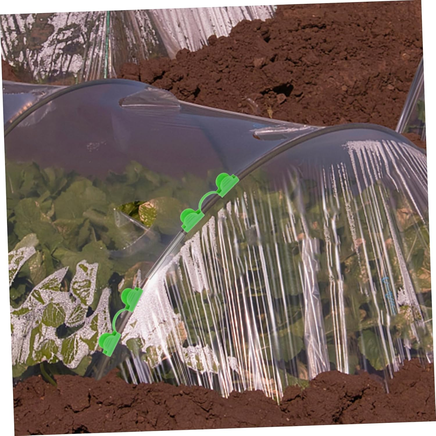 Happyyami Greenhouse Hoops Grow Tunnel, 18Pcs Arch Set for Garden Accessories, Raised Beds Row Cover Frame, Plant Protection Stakes for Outdoor Gardening