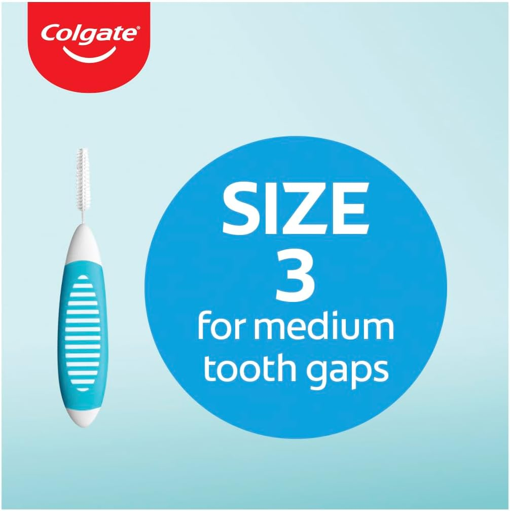 Colgate Interdental Brushes, 8 Pack, Soft Bristles, Size 3 for Medium Tooth Gaps image number 3