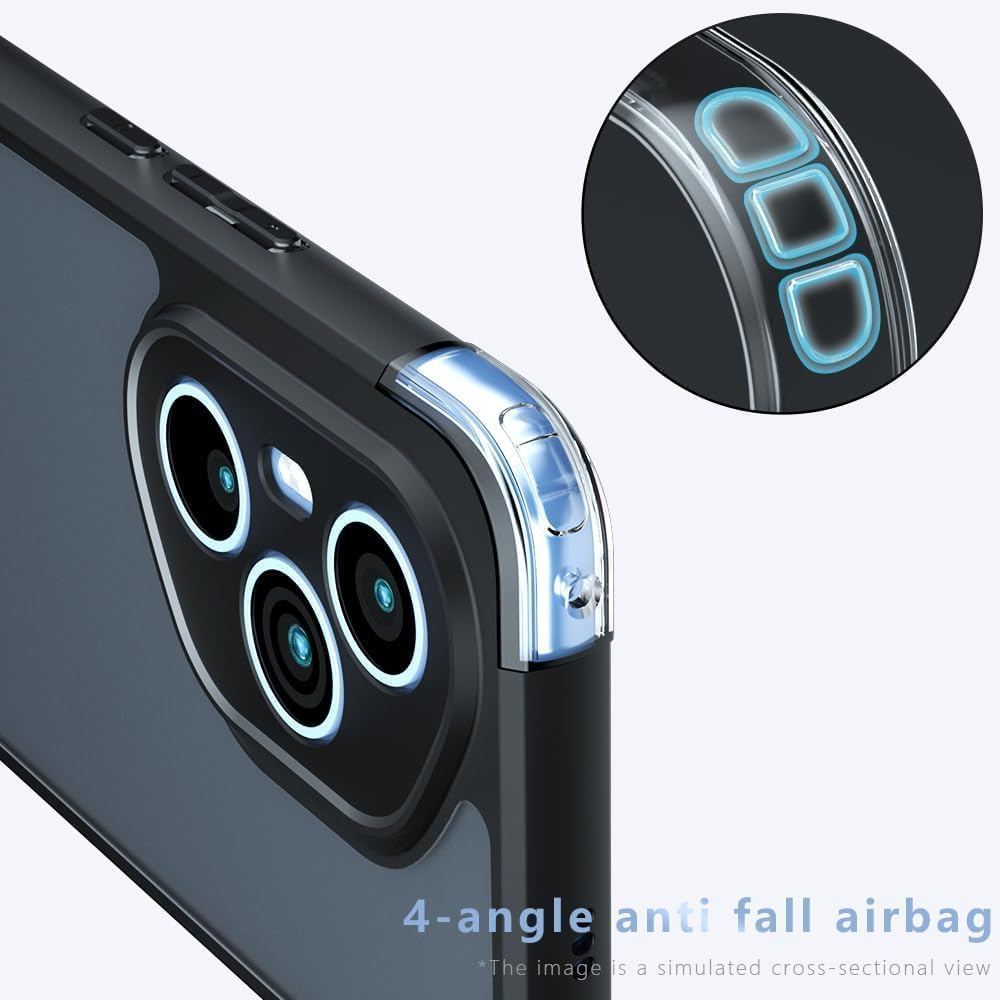 Lemxiee Case for Honor 400 Pro, Anti-Fingerprint, Fall Protection, Non-Slip, Flexible Silicone + Matte Acrylic Protective Mobile Phone Case