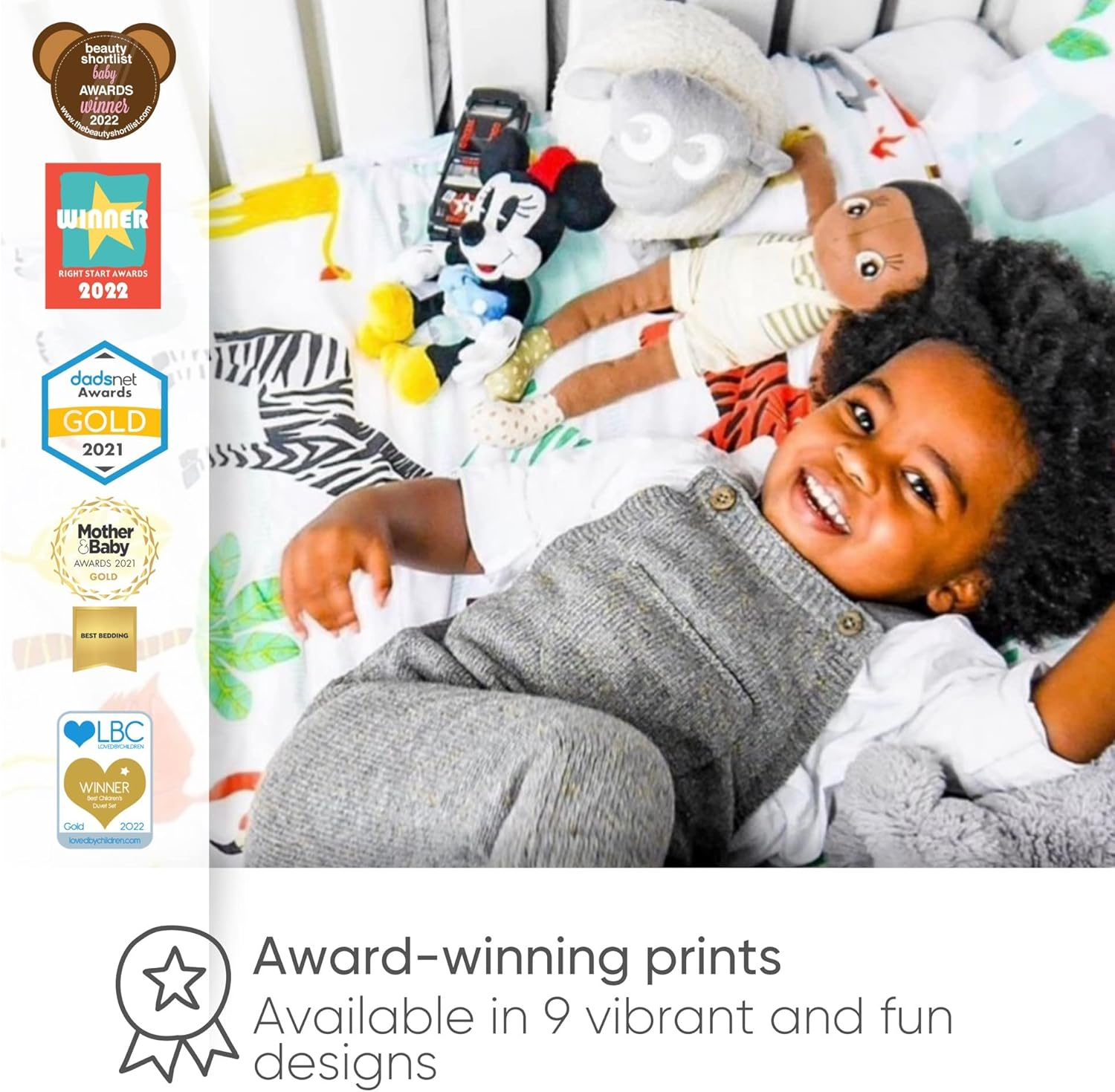 Bloomsbury Mill &ndash; Kids Single Bed Duvet Cover and Pillows Set &ndash; Kids Single Bedding for Boys and Girls &ndash; Safari and Jungle Animals Reversible Kids Duvet Cover and Pillow Case Set &ndash; 135 X 200 Cm image number 2