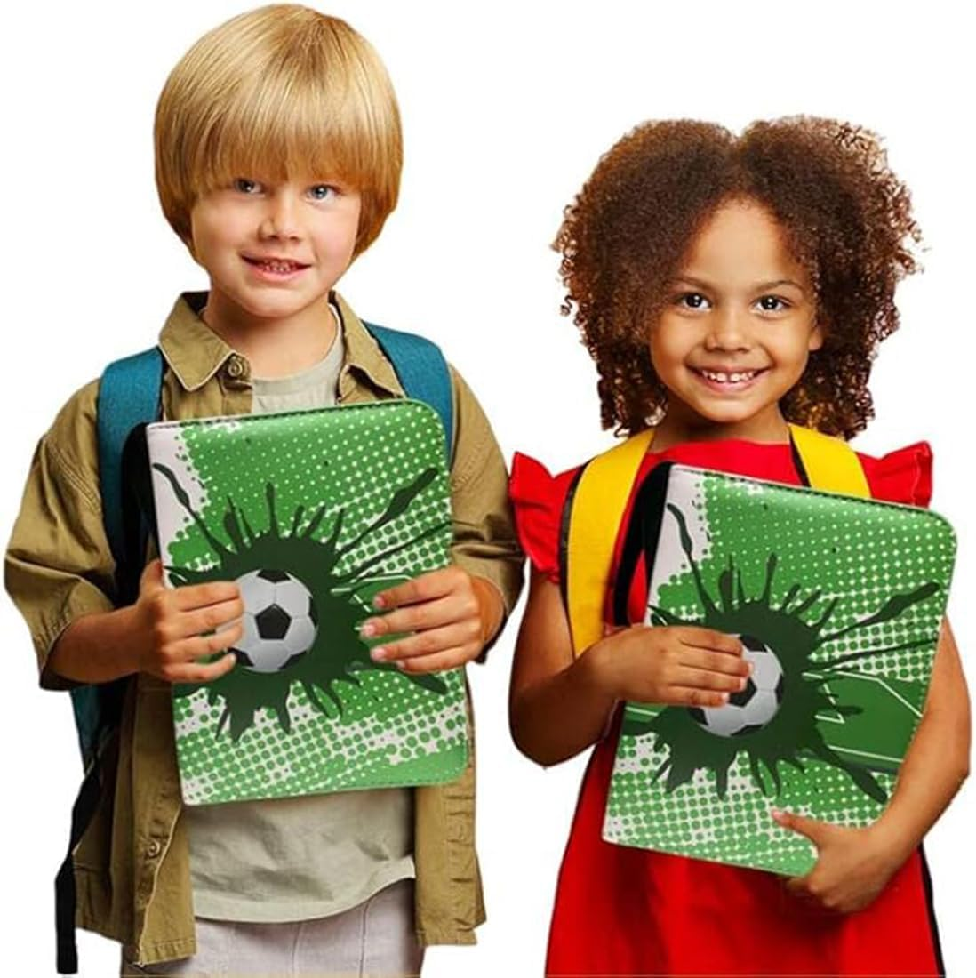 Soccer Card Binder, 400 Pockets Game Card Collection Album Book, Portable Soccer Cards Holder Trading Cards Binder Collector Album with 50 Removable Sheets for Boys Girls