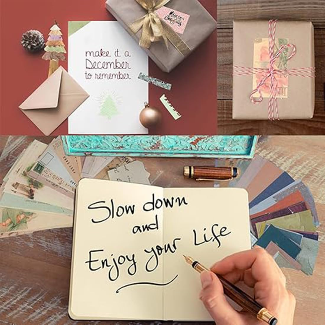 420 Sheets Scrapbooking Paper Supplies, Vintage Scrapbook Paper, Journaling Scrapbooking Supplies Kit Aesthetic Decorative Stationery Paper Decal Floral Washi Sticker for DIY Craft image number 4