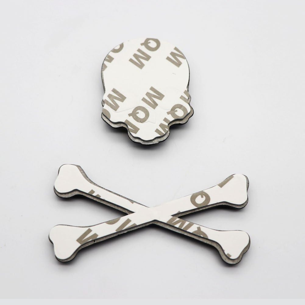 Skull Crossbone Pirate Car 3D Emblem Logo Metal Badge Sticker for Car Motorcycle Boat image number 1
