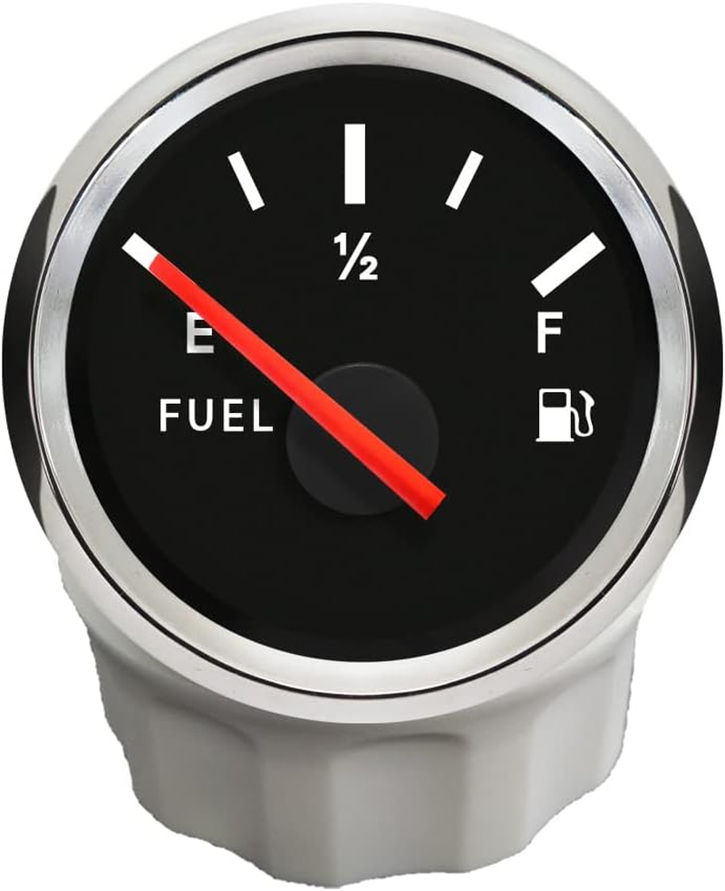 ELING 52Mm (2'') Digital Fuel Level Gauge 240-33Ohm Signal with Red Backlight for Cars Vessels Yachts