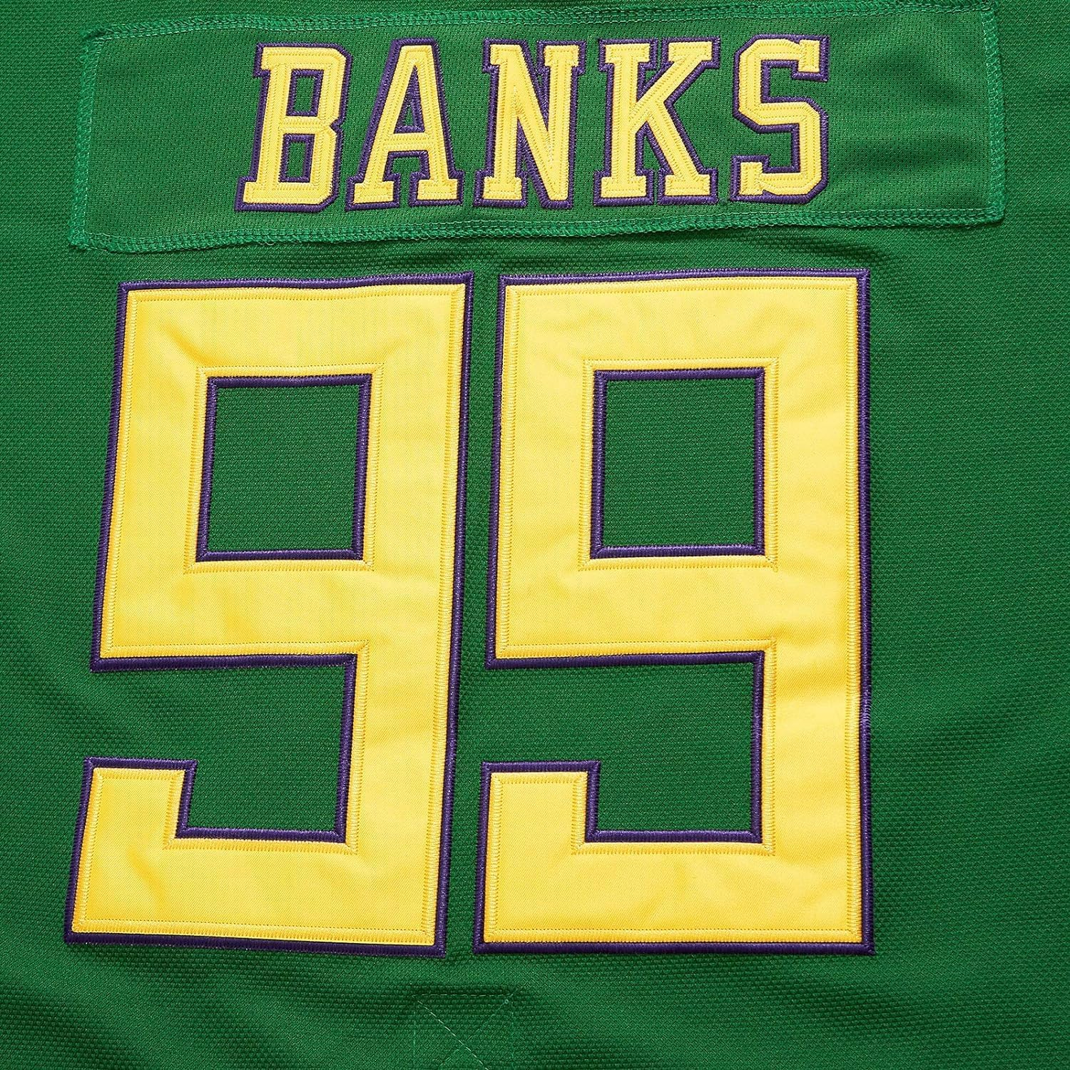 99 Banks Mighty Ducks Movie Youth Ice Hockey Jersey for Kids Green Small image number 4